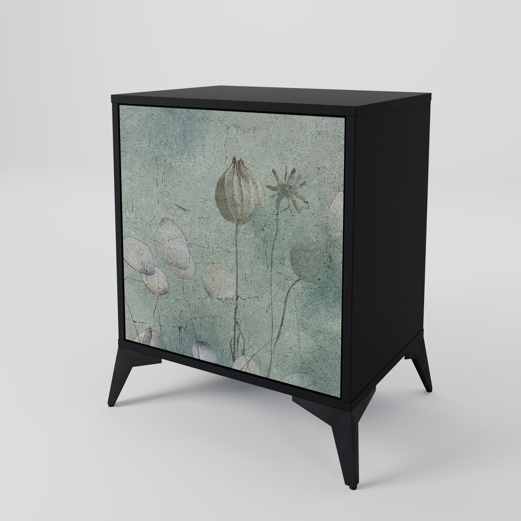 Aparador NIGHT LADY de 1 puerta en acabado negro