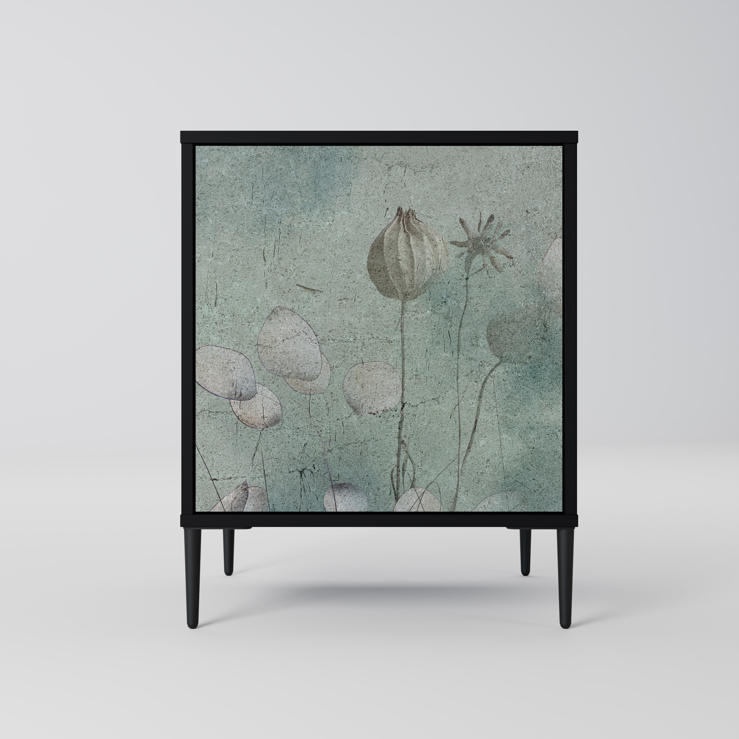 Aparador NIGHT LADY de 1 puerta en acabado negro