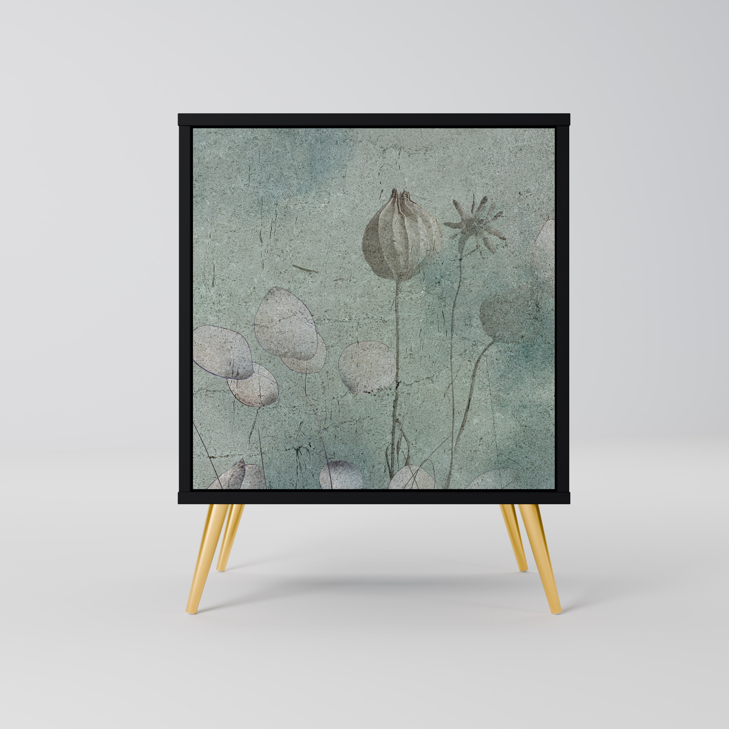 Aparador NIGHT LADY de 1 puerta en acabado negro