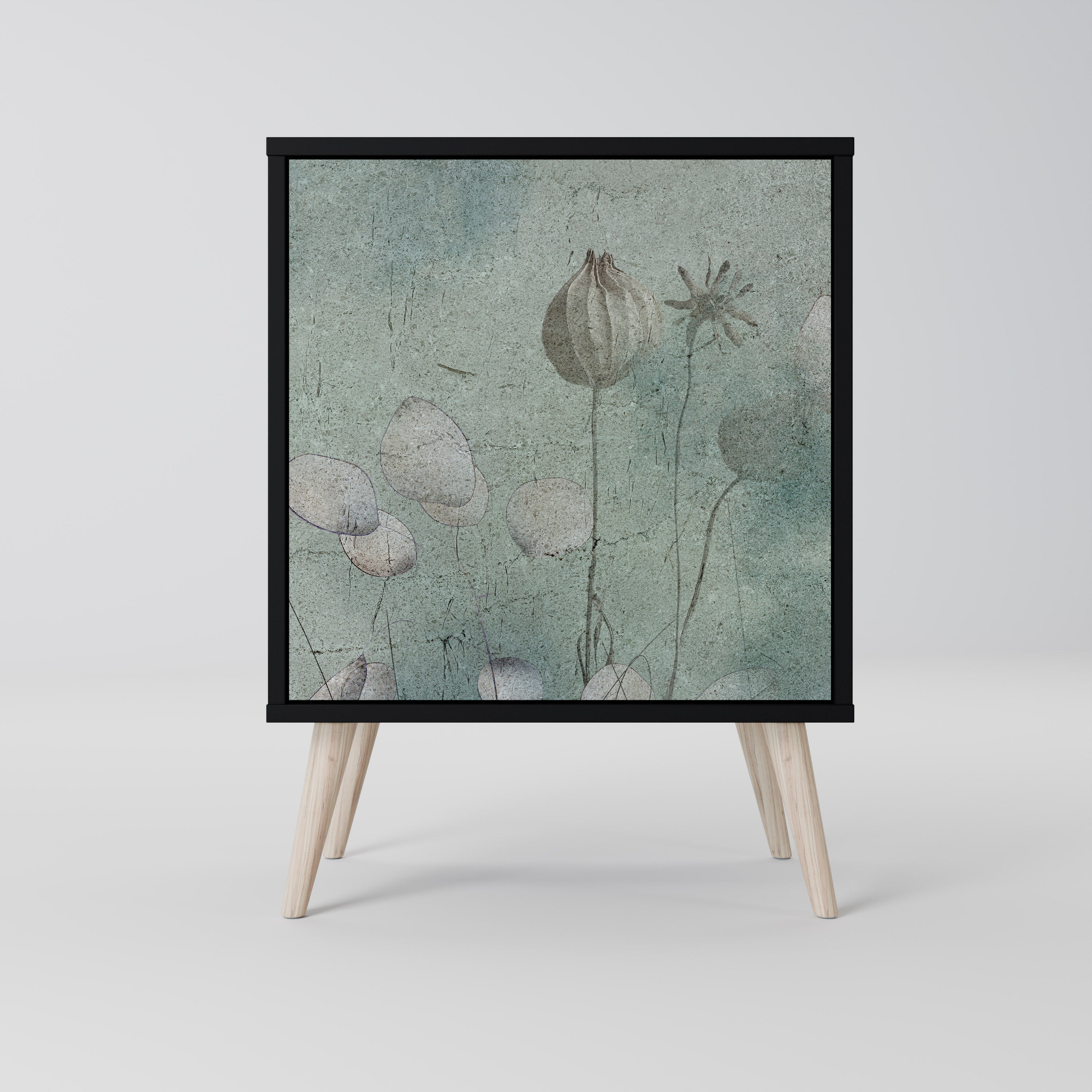 Aparador NIGHT LADY de 1 puerta en acabado negro