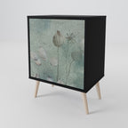 NIGHT LADY Aparador de 1 Puerta en Acabado Negro