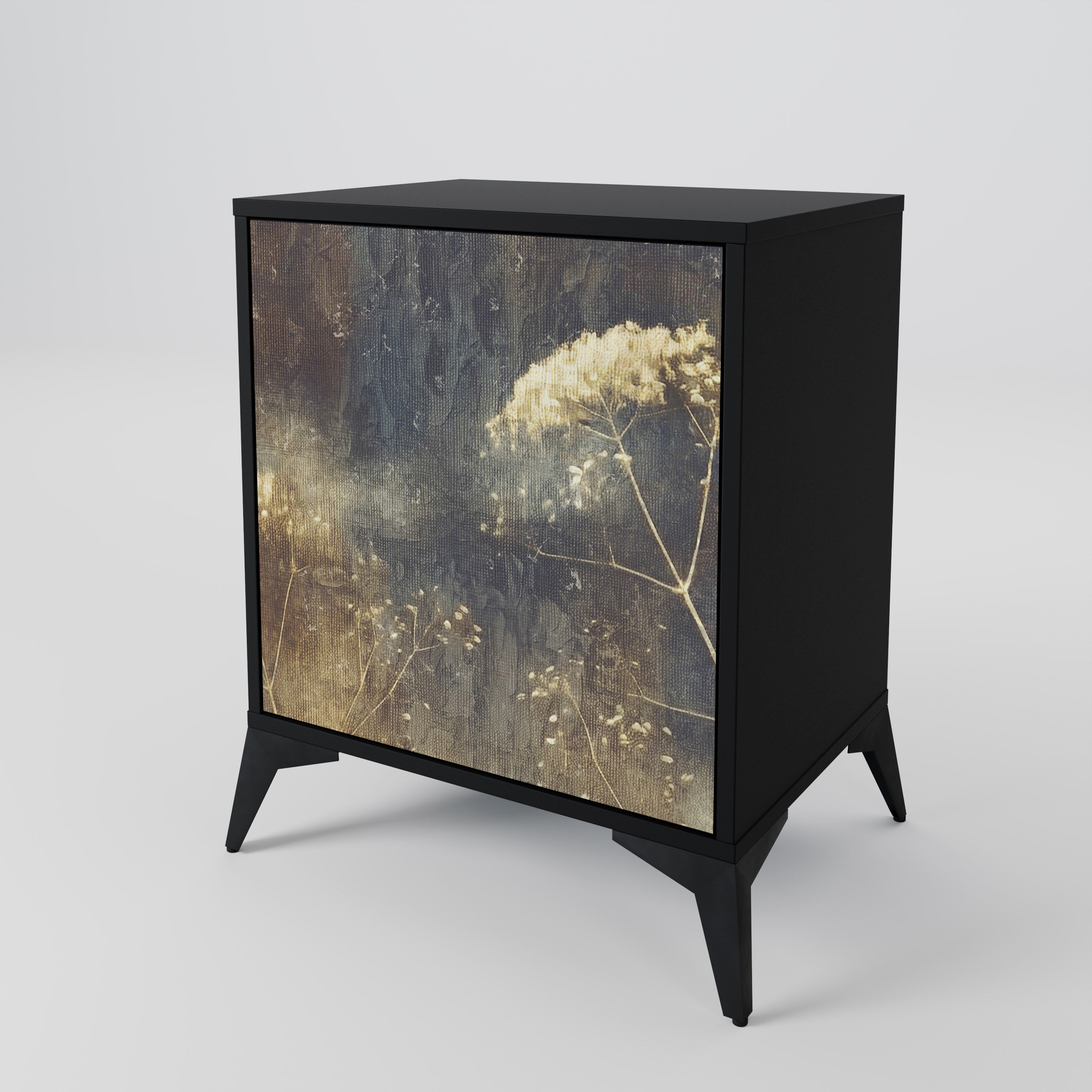 Aparador GENTLE POWER de 1 puerta en acabado negro