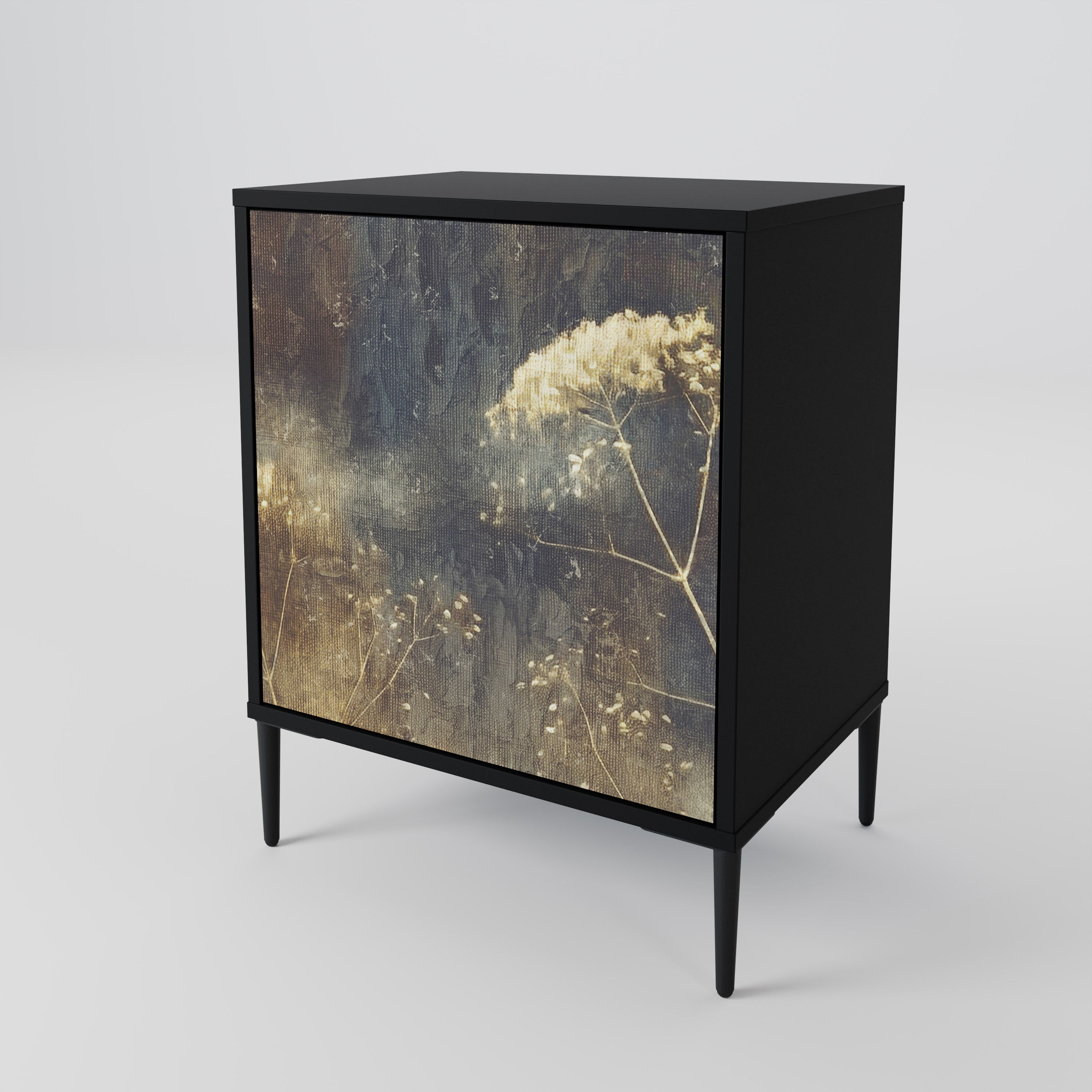 Aparador GENTLE POWER de 1 puerta en acabado negro