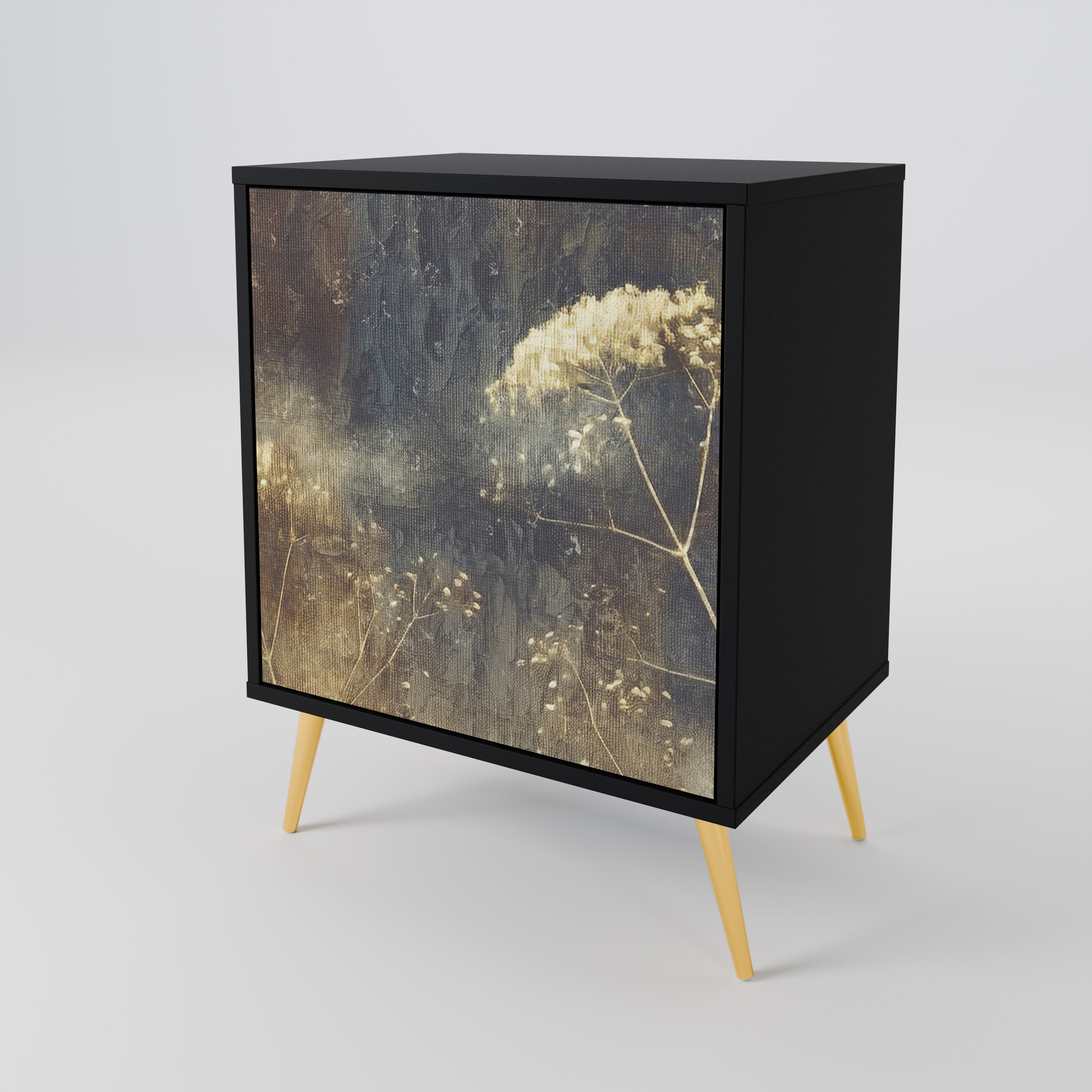 Aparador GENTLE POWER de 1 puerta en acabado negro