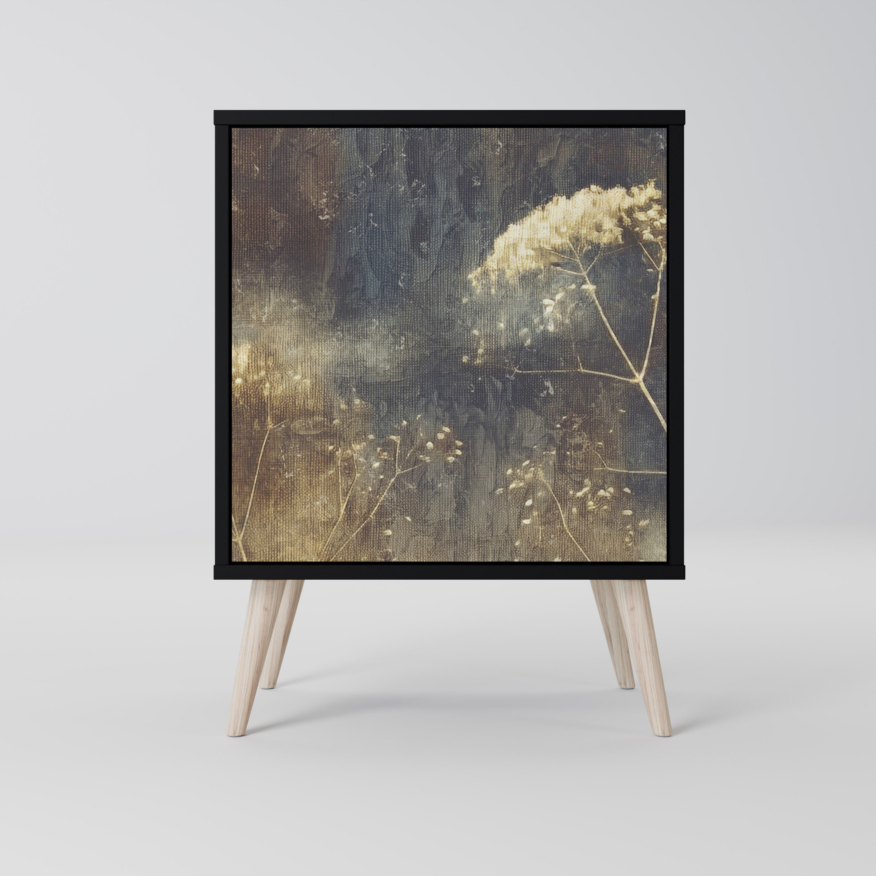 Aparador GENTLE POWER de 1 puerta en acabado negro