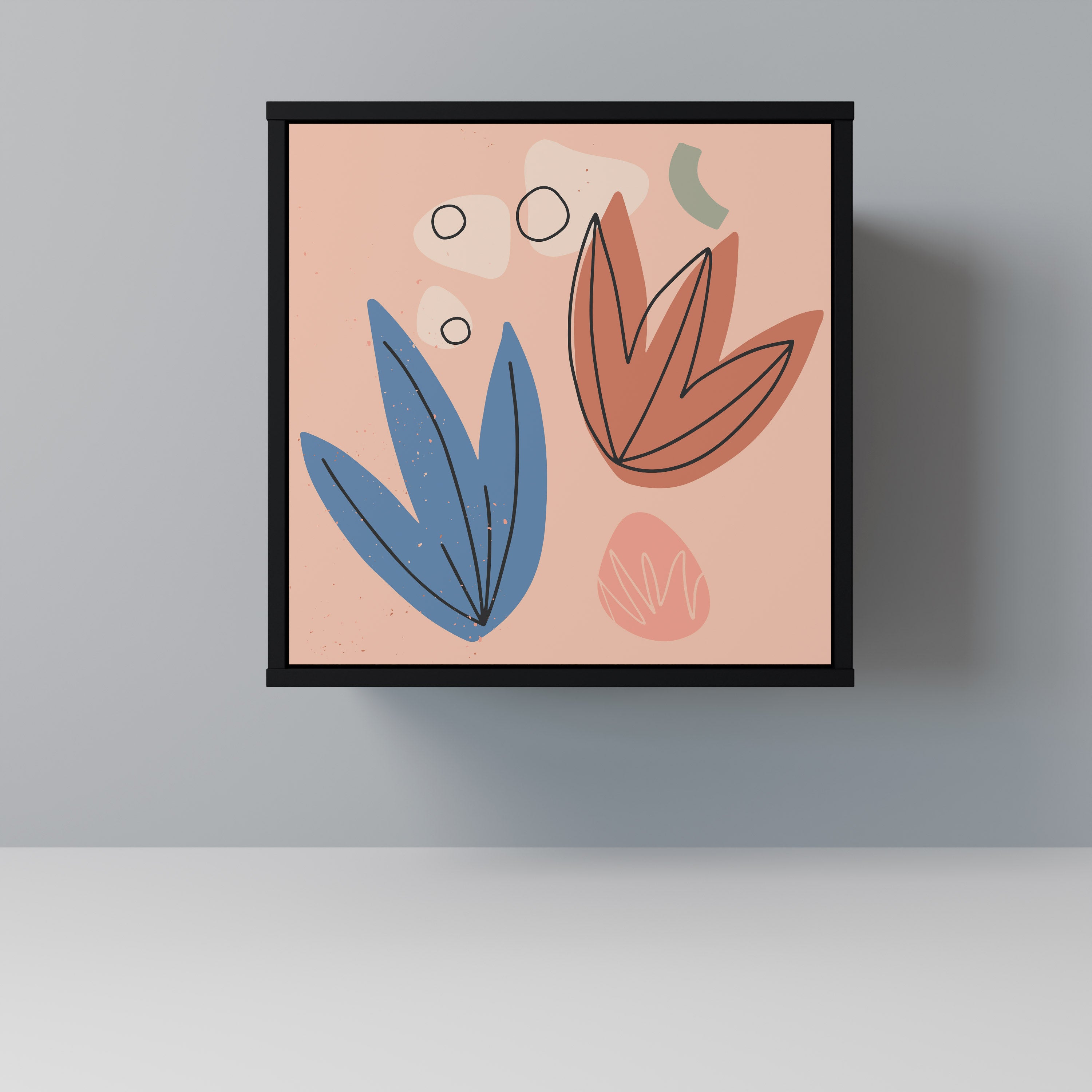 Aparador PASTEL DESTINY de 1 puerta en acabado negro