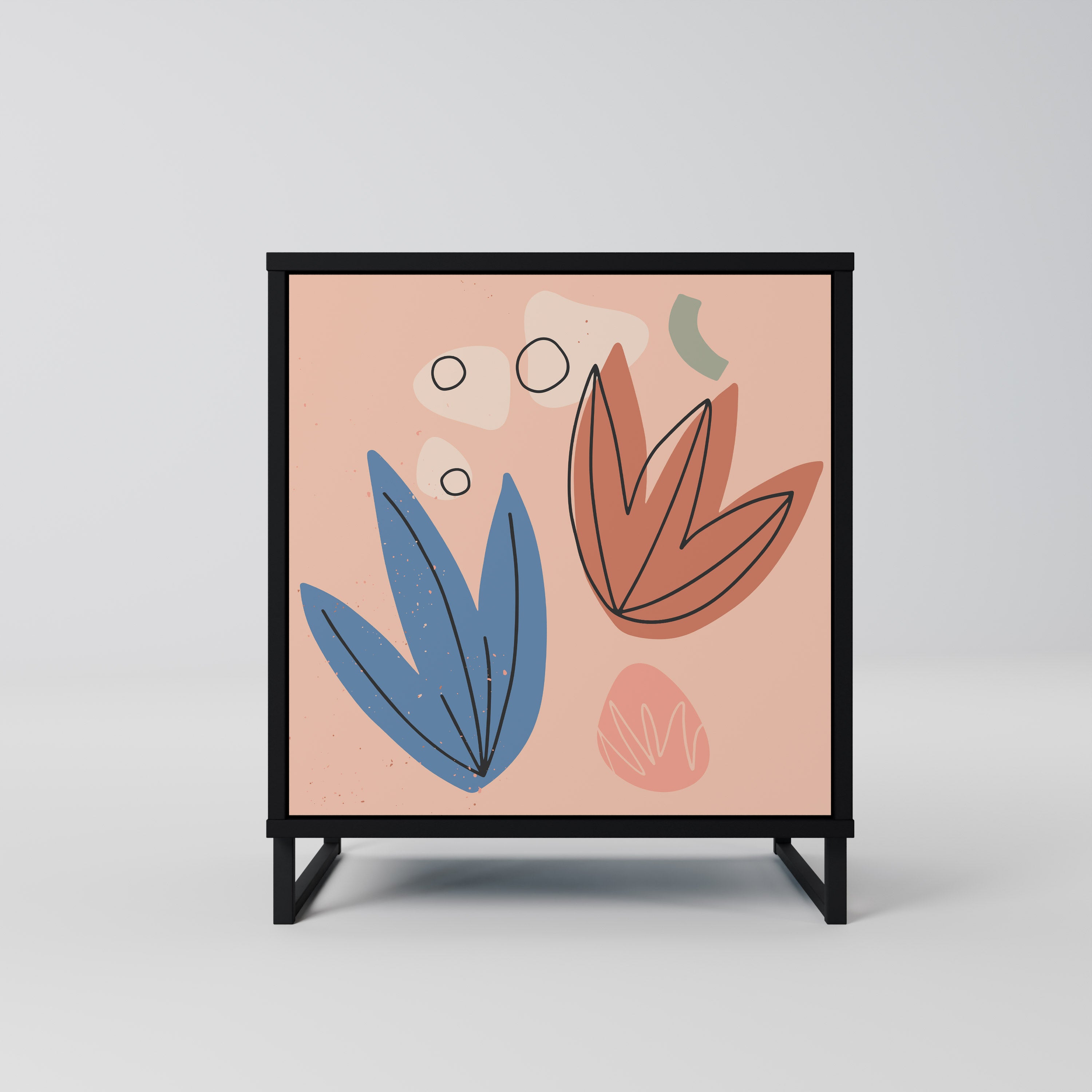 Aparador PASTEL DESTINY de 1 puerta en acabado negro