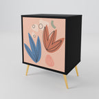 PASTEL DESTINY 1-Door Sideboard in Black Finish