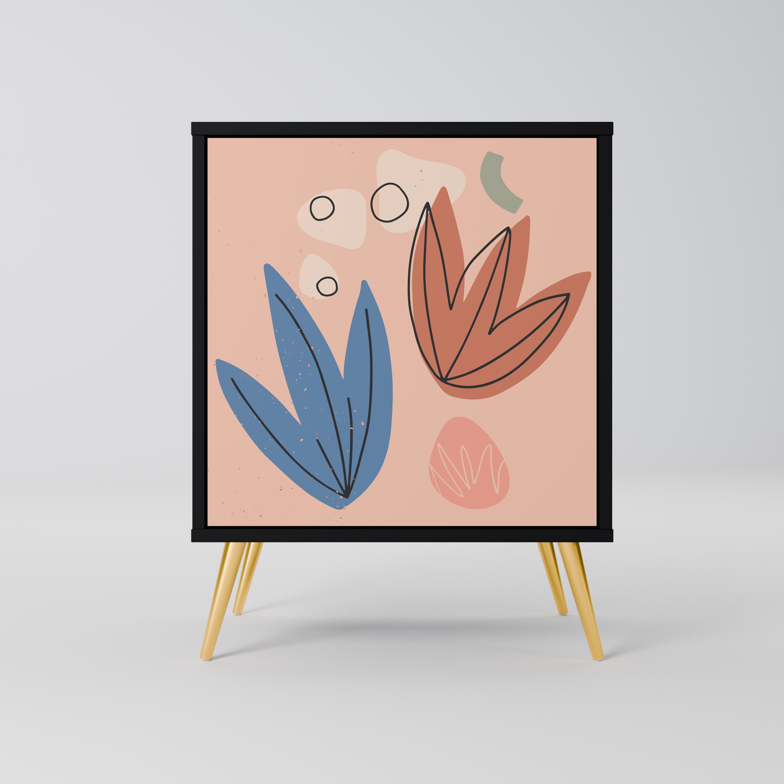 Aparador PASTEL DESTINY de 1 puerta en acabado negro