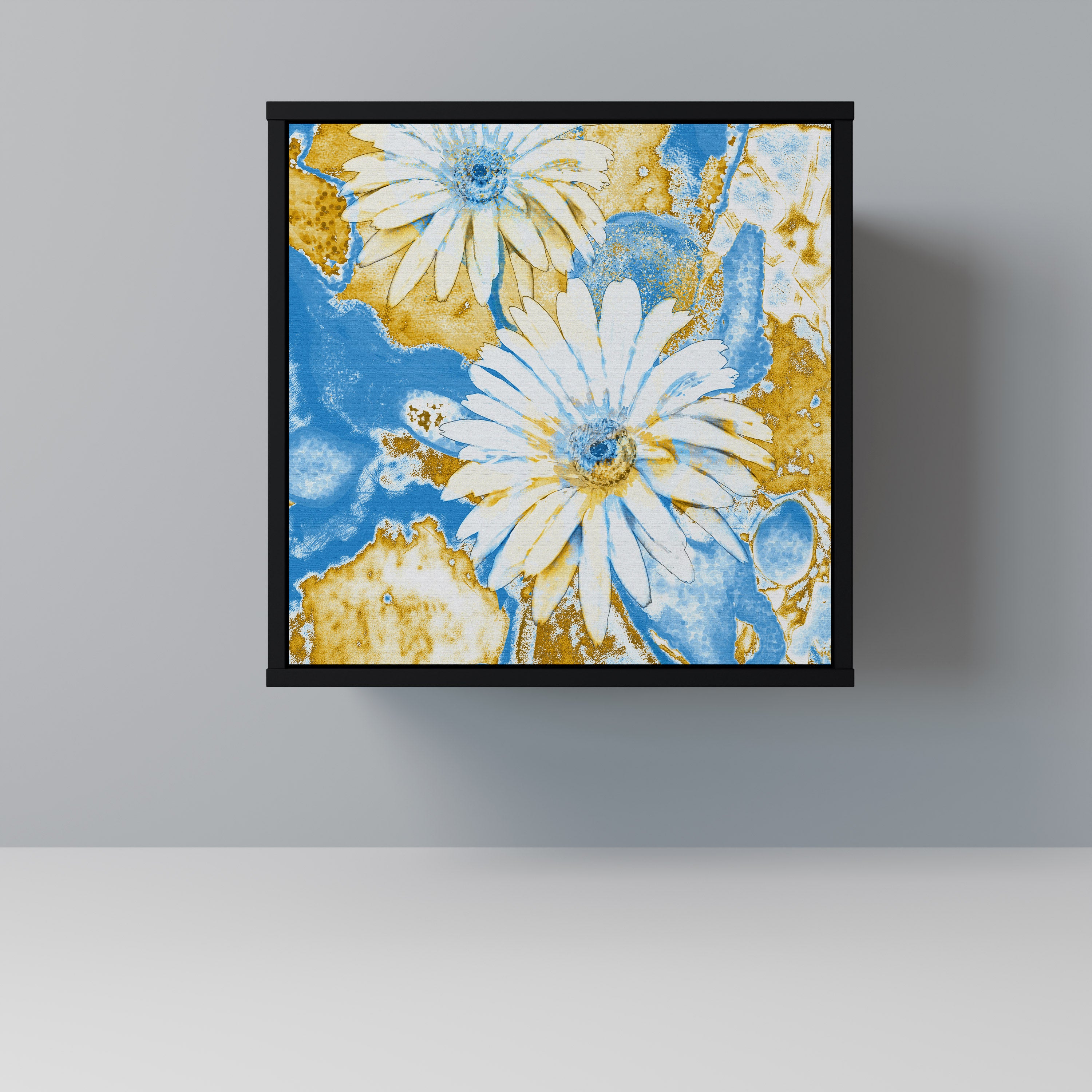 Aparador DAISY LUXE de 1 puerta en acabado negro