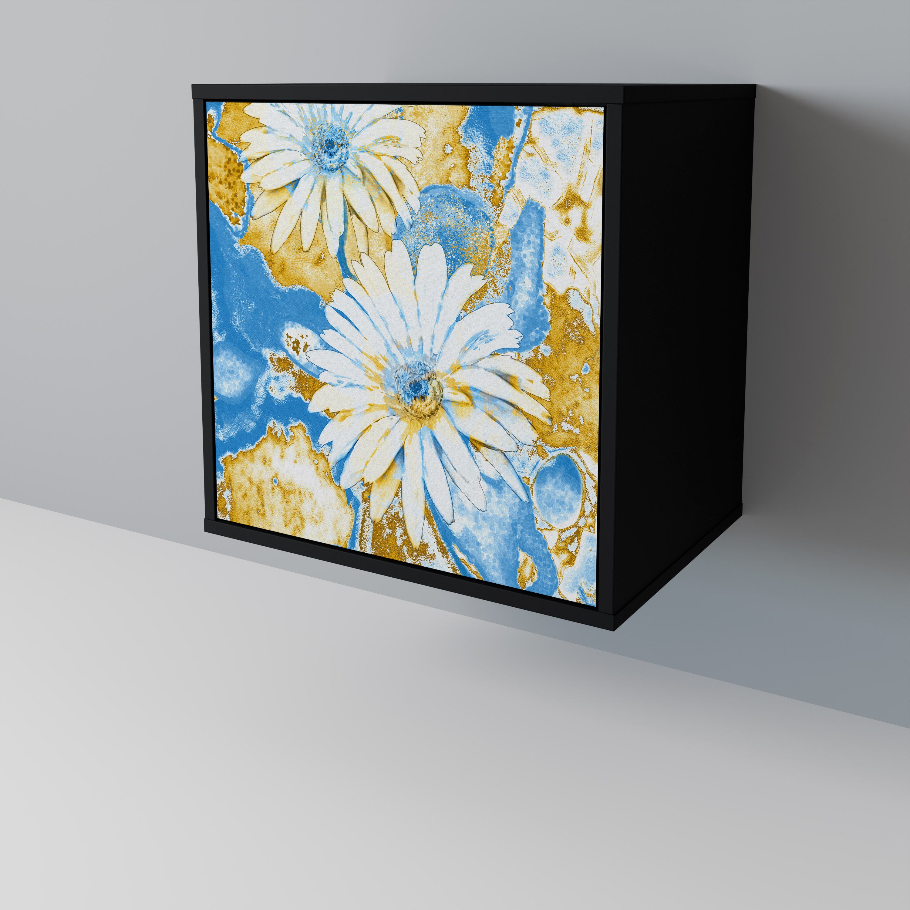 Aparador DAISY LUXE de 1 puerta en acabado negro