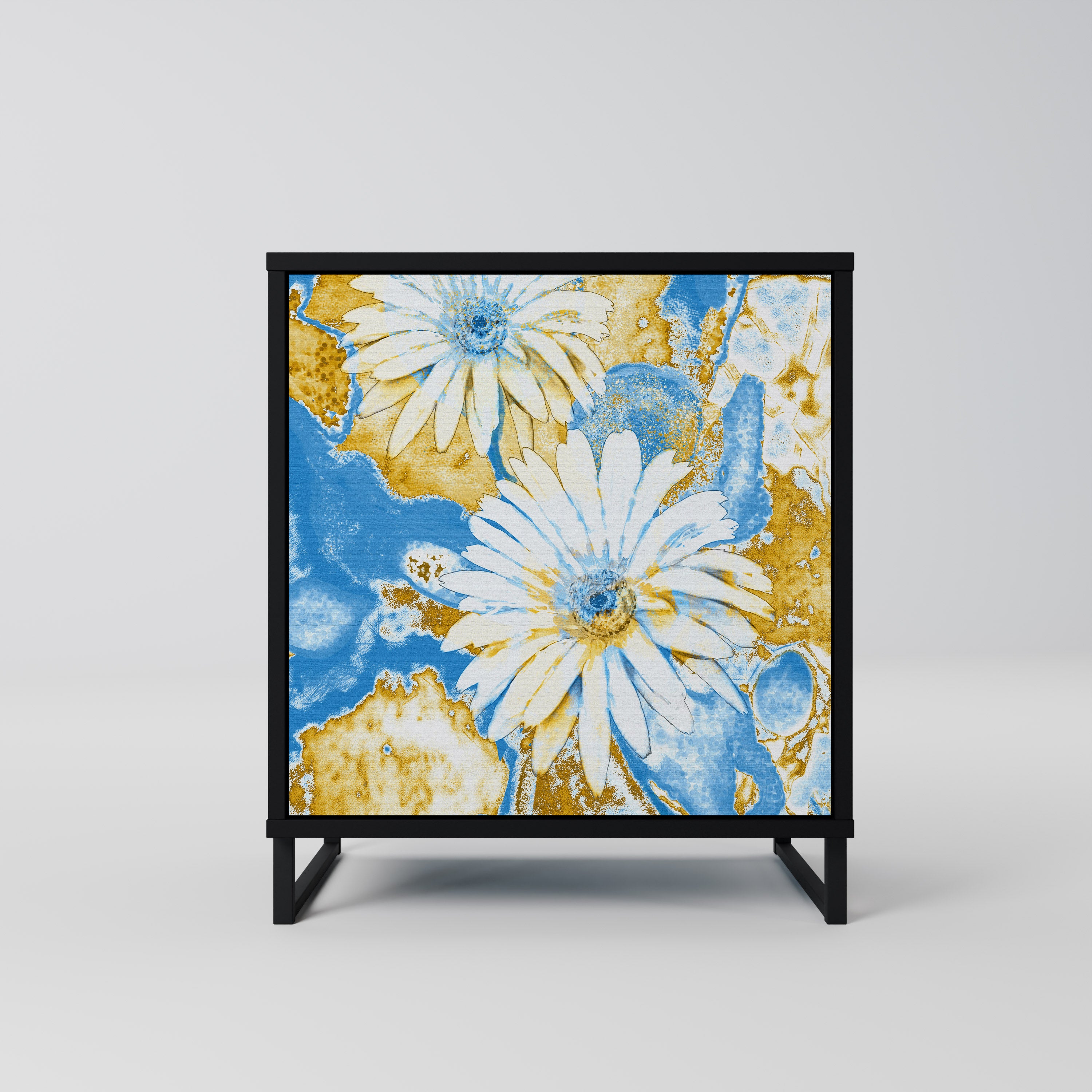 Aparador DAISY LUXE de 1 puerta en acabado negro