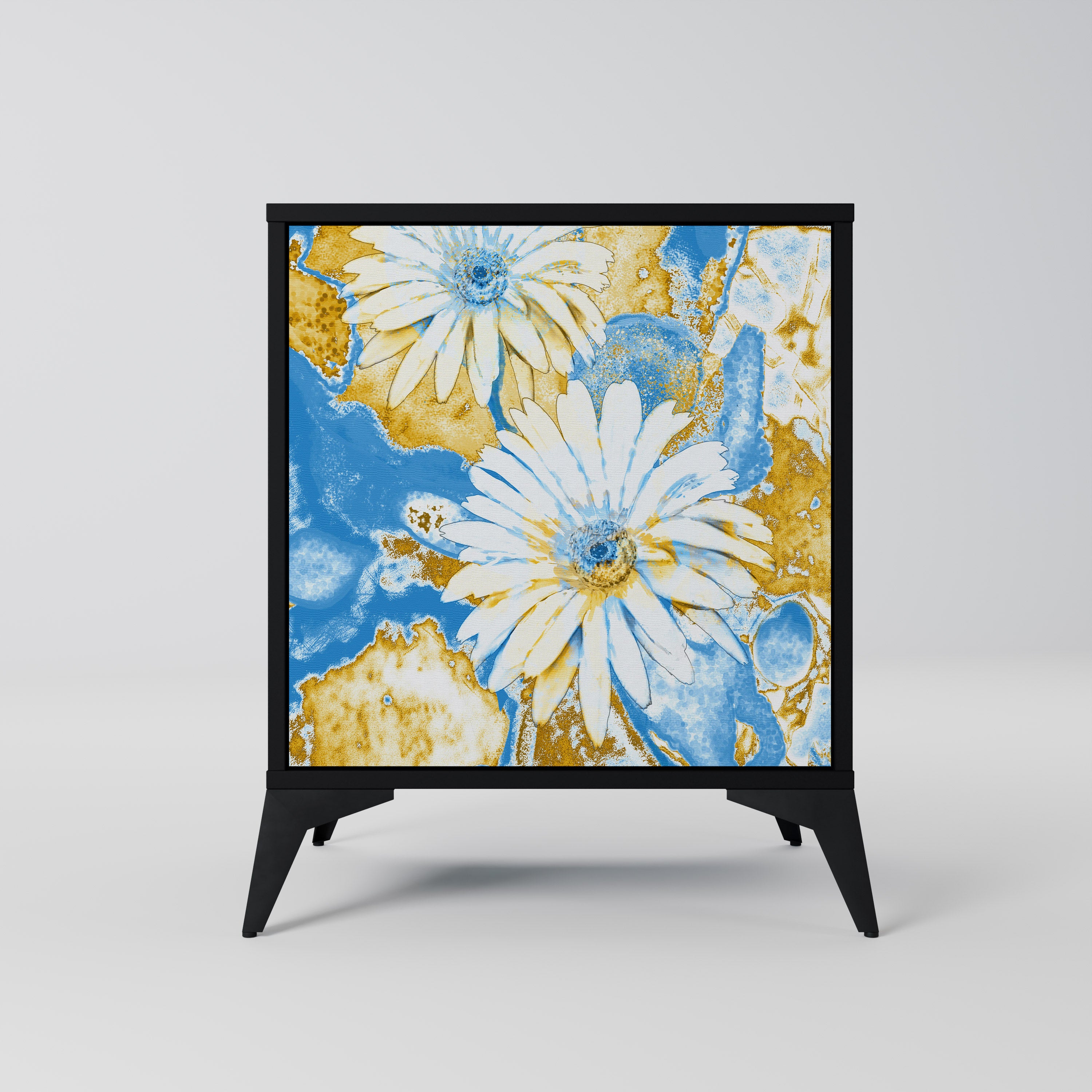 Aparador DAISY LUXE de 1 puerta en acabado negro