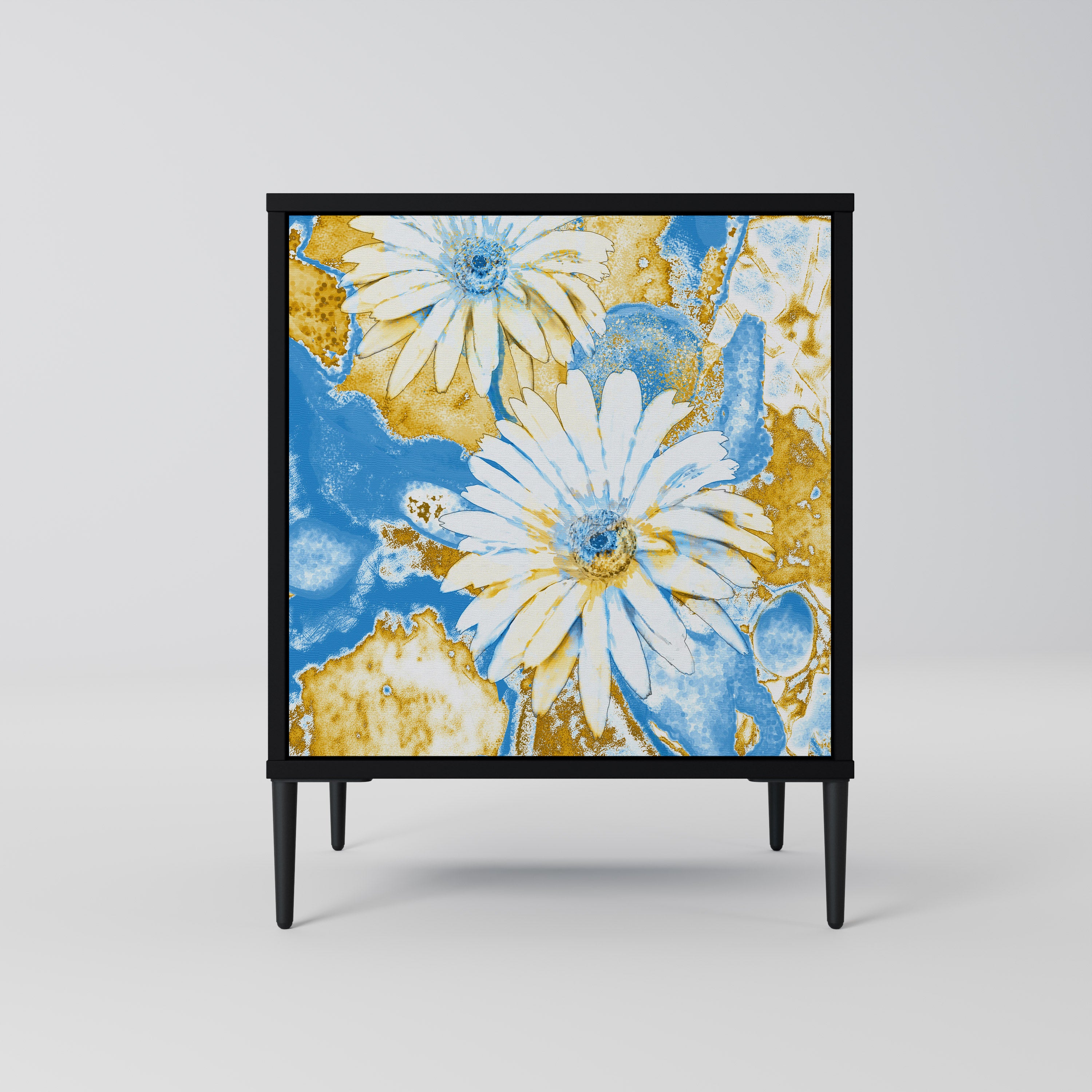 Aparador DAISY LUXE de 1 puerta en acabado negro