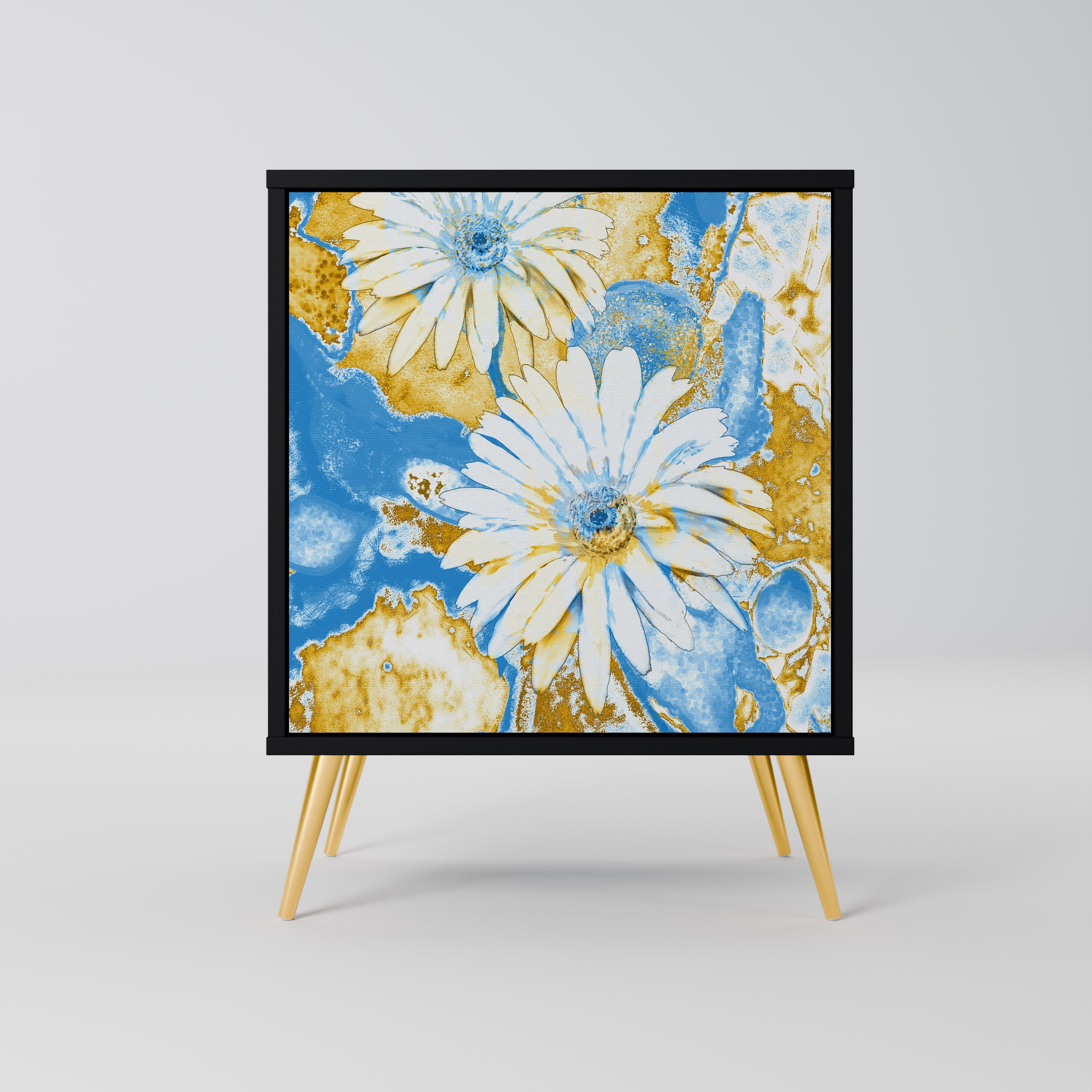 Aparador DAISY LUXE de 1 puerta en acabado negro