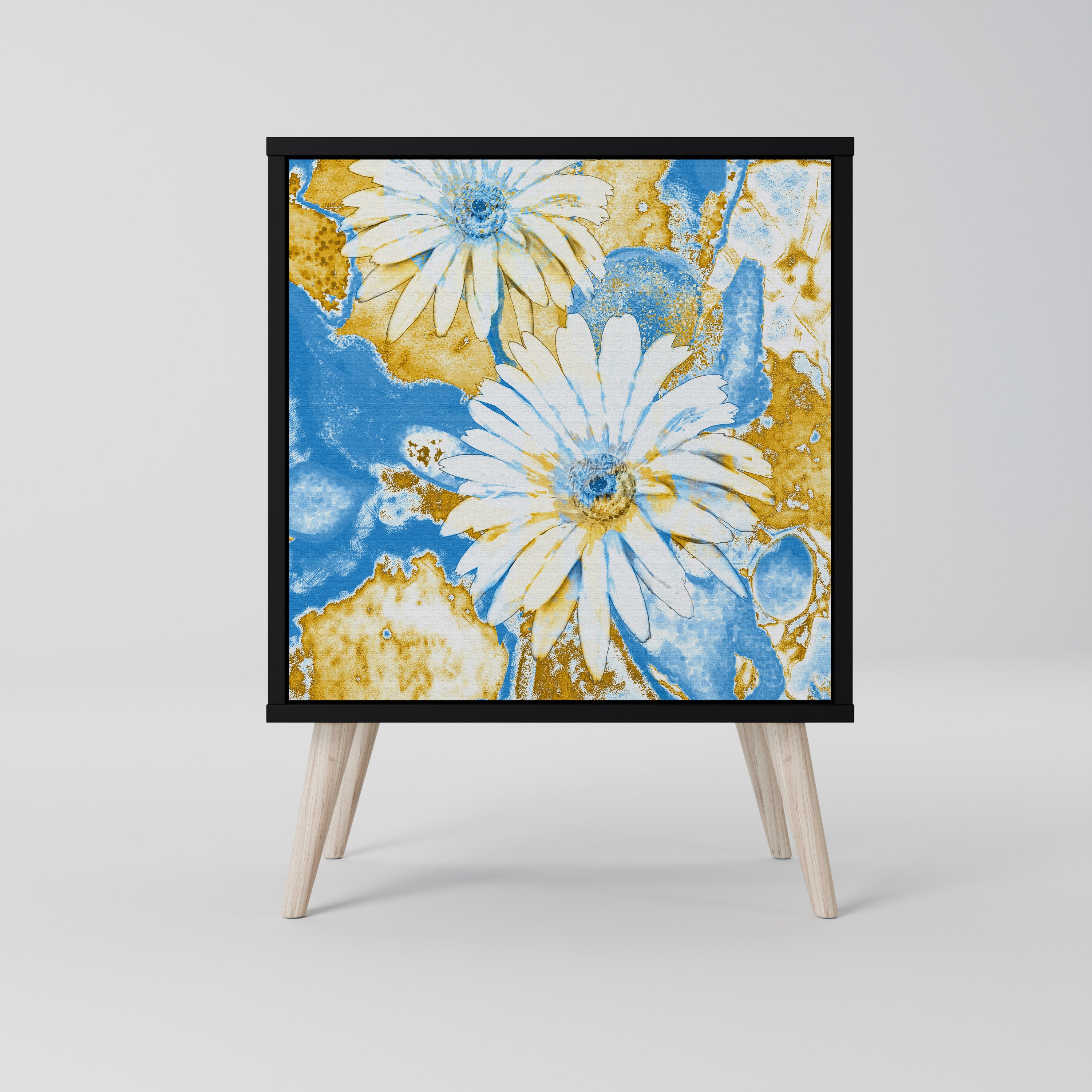 Aparador DAISY LUXE de 1 puerta en acabado negro