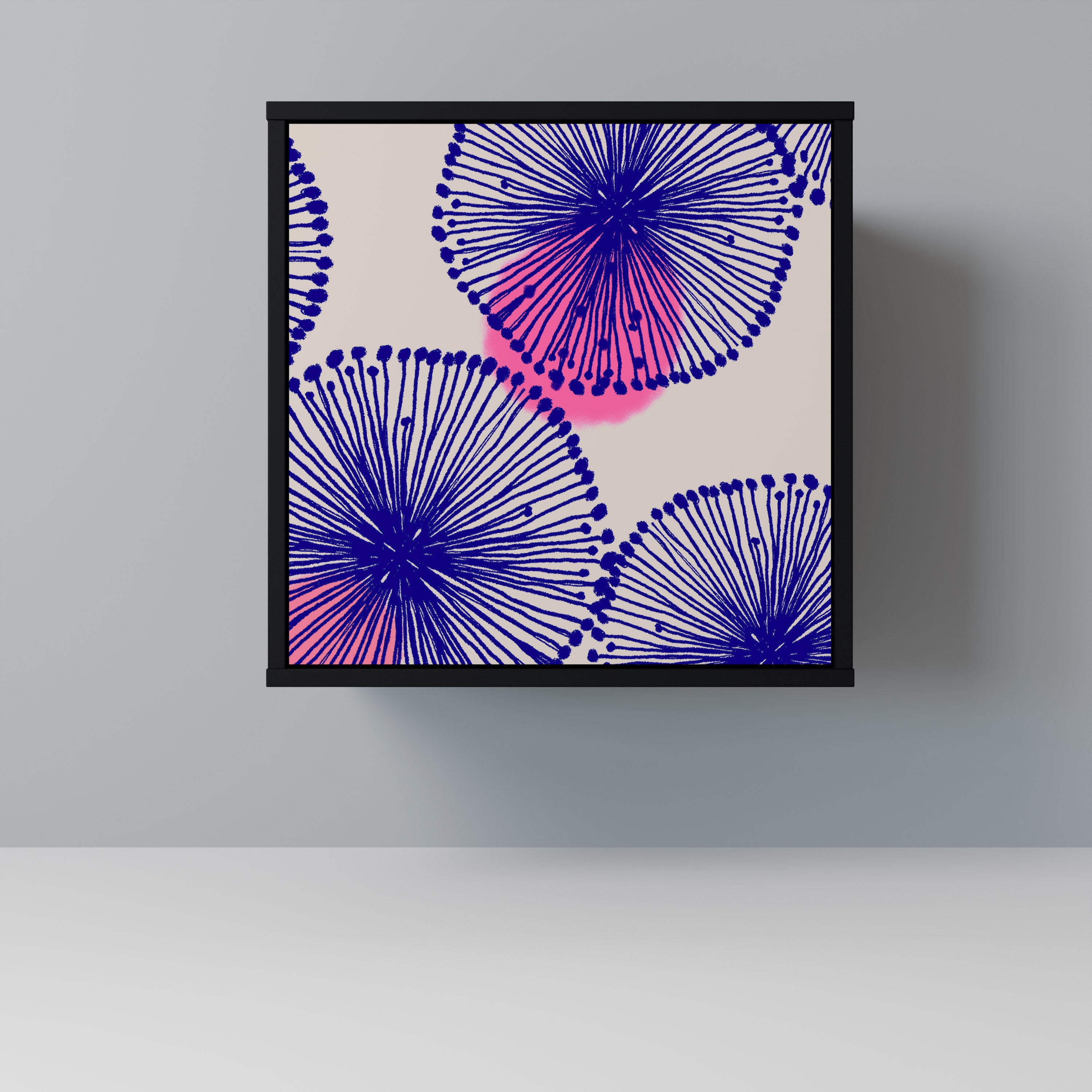 Aparador MAGIC NATURE de 1 puerta en acabado negro