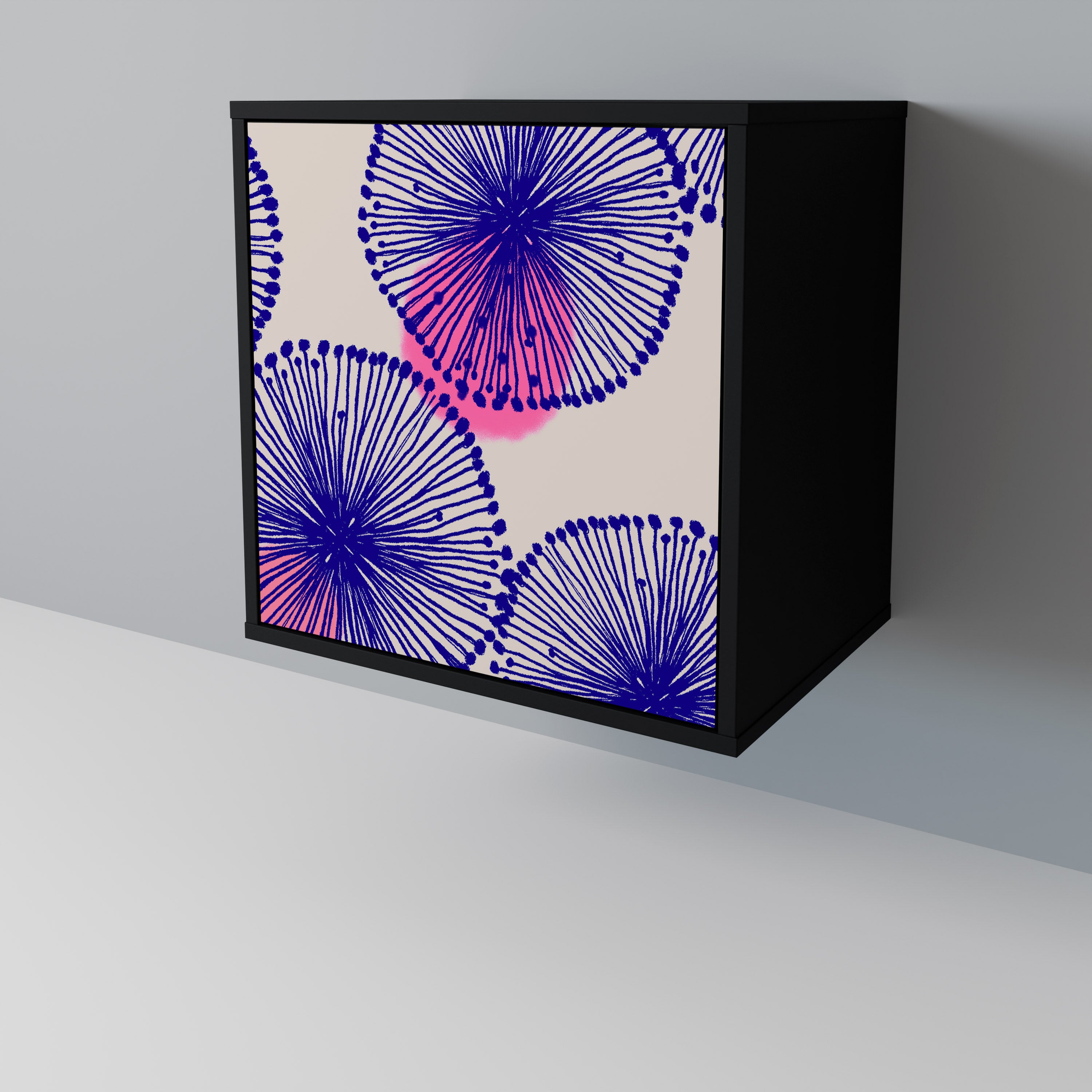 Aparador MAGIC NATURE de 1 puerta en acabado negro