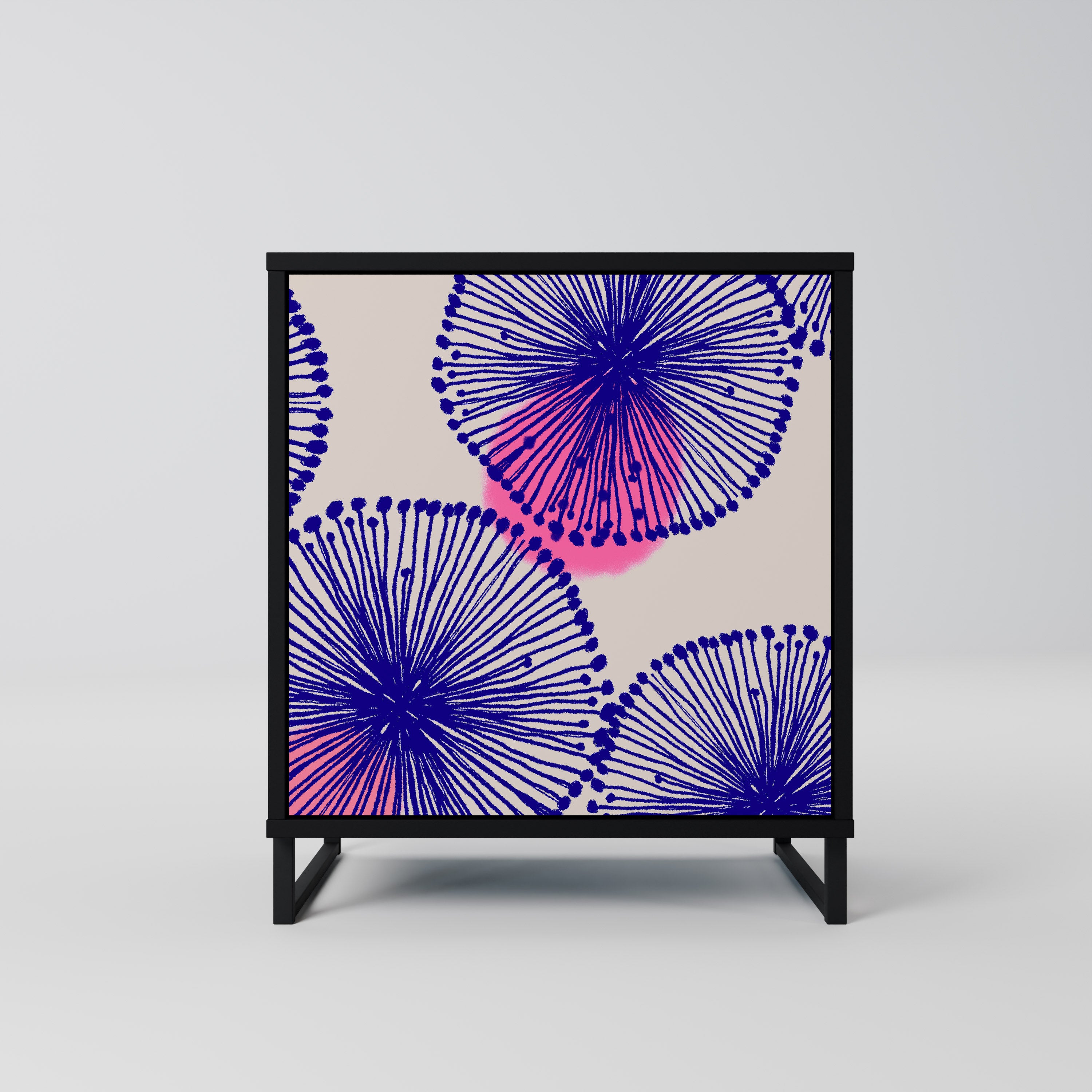 Aparador MAGIC NATURE de 1 puerta en acabado negro