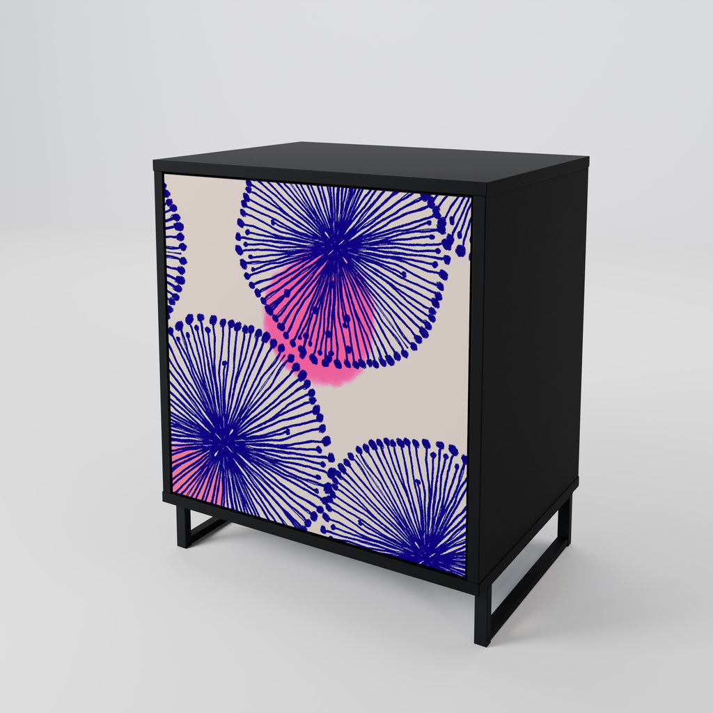 Aparador MAGIC NATURE de 1 puerta en acabado negro