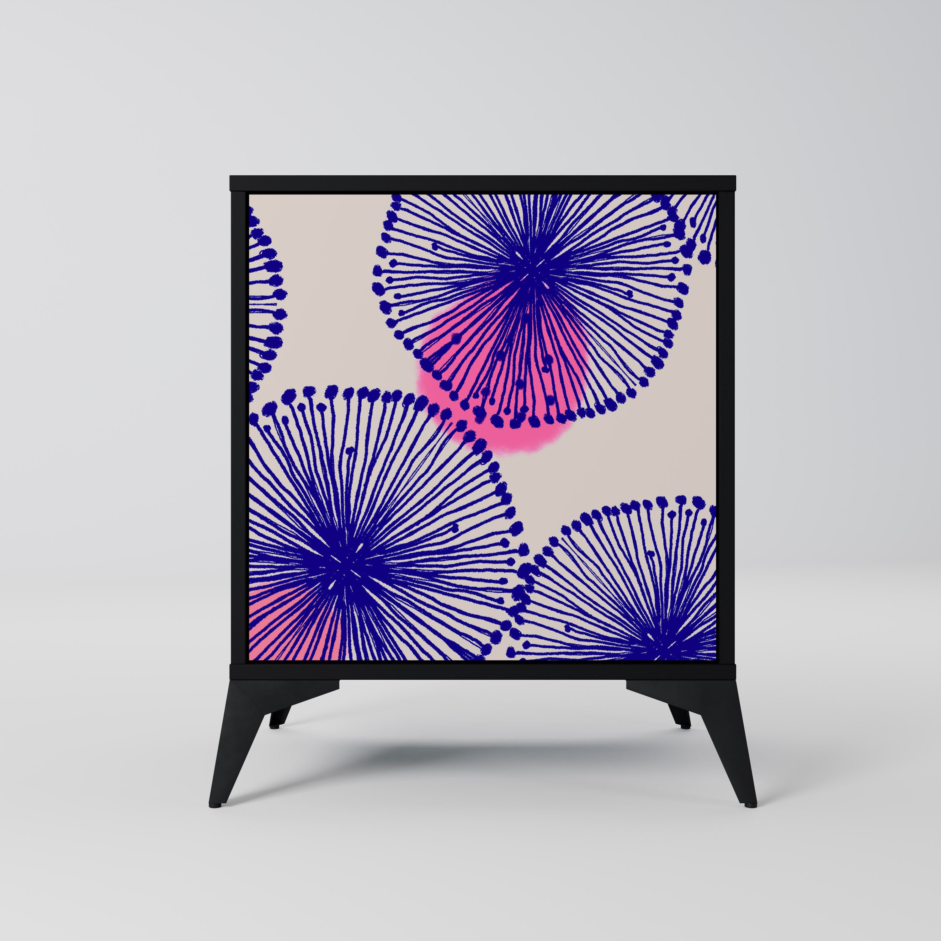 Aparador MAGIC NATURE de 1 puerta en acabado negro