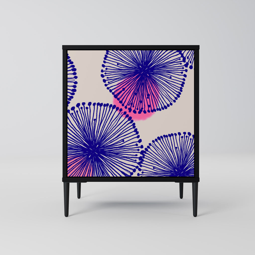 Aparador MAGIC NATURE de 1 puerta en acabado negro