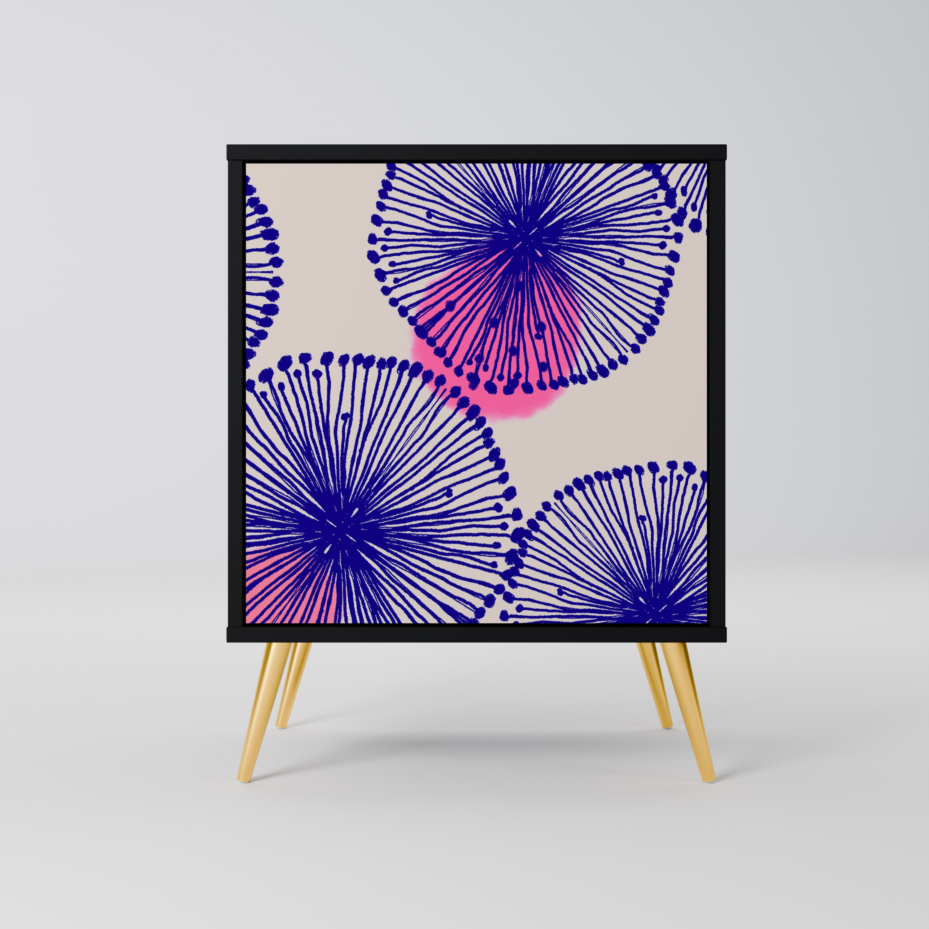 Aparador MAGIC NATURE de 1 puerta en acabado negro