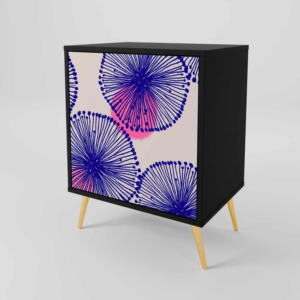 Aparador MAGIC NATURE de 1 puerta en acabado negro