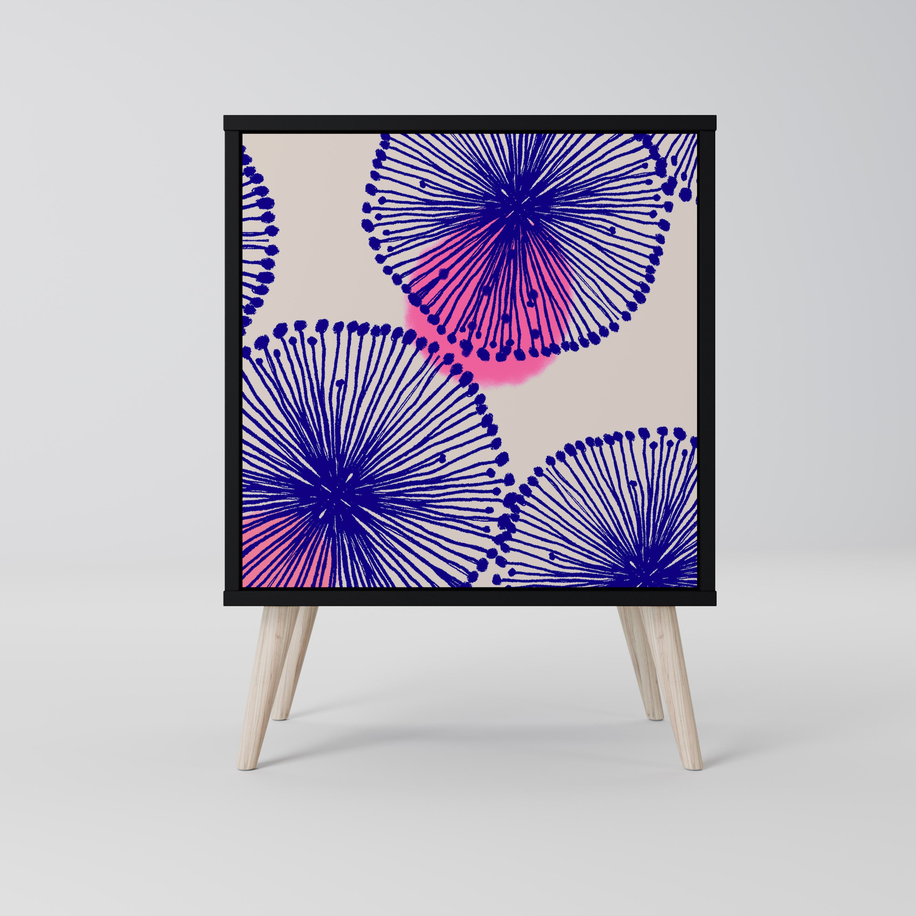 Aparador MAGIC NATURE de 1 puerta en acabado negro