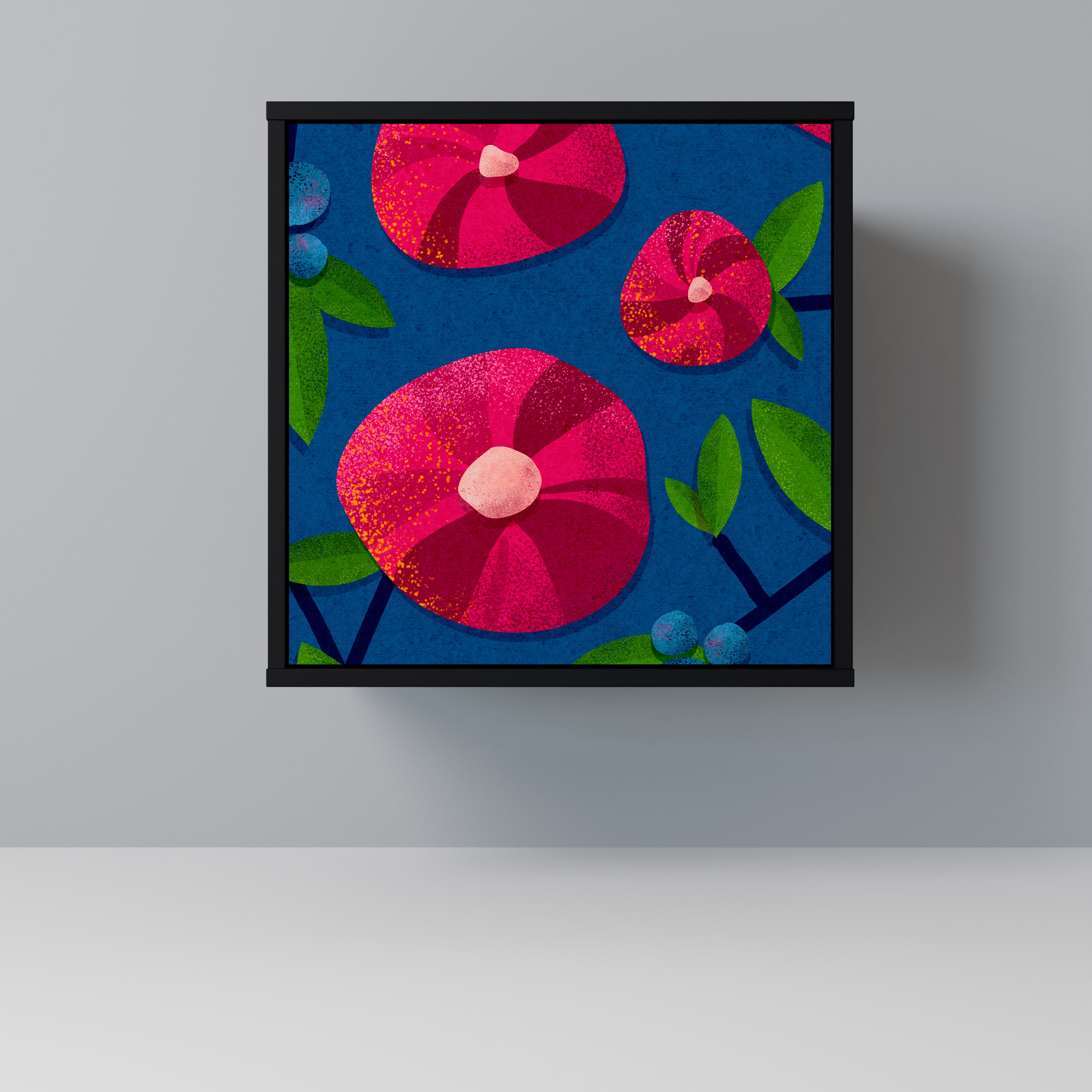 Aparador de 1 puerta SPRING THOUGHTS en acabado negro