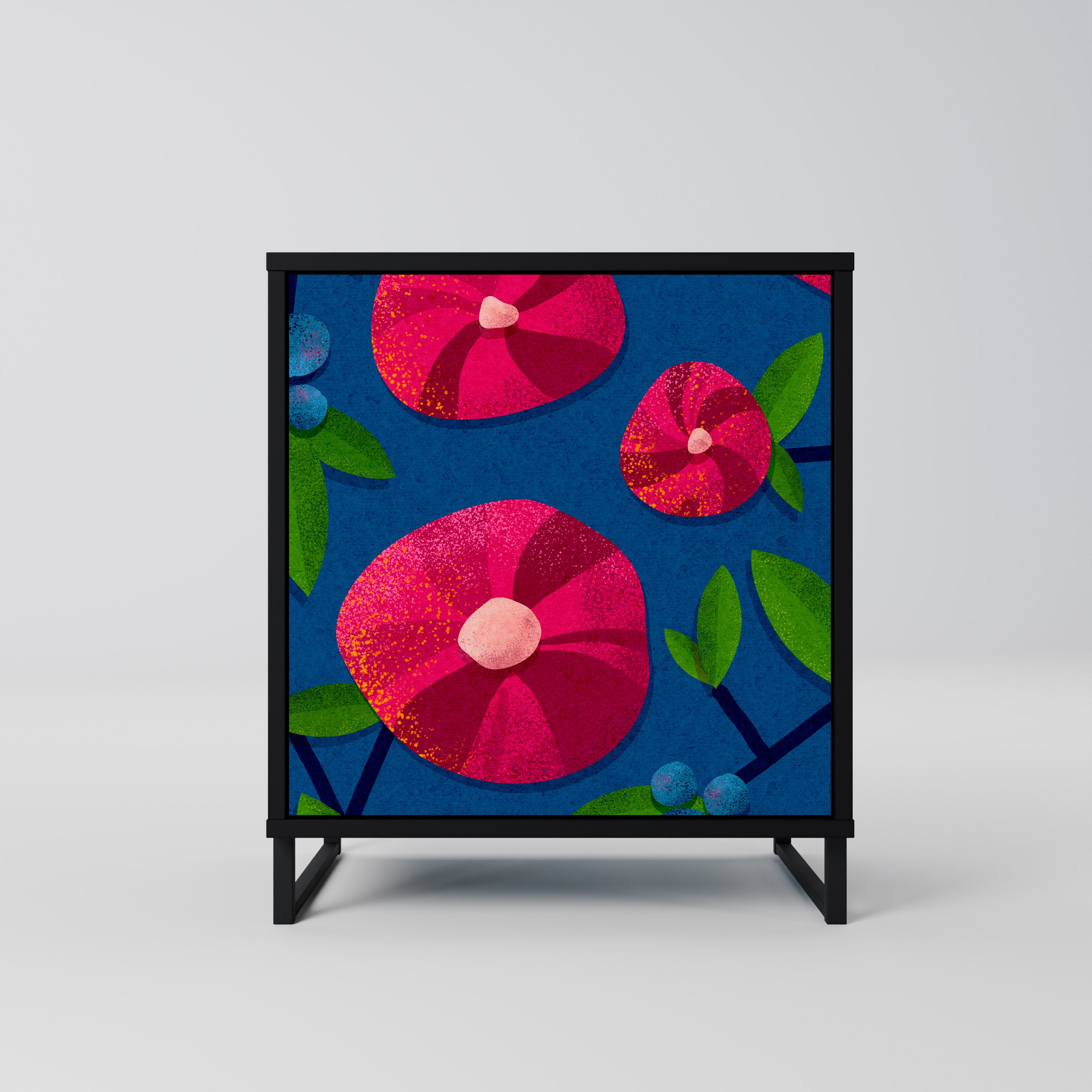 Aparador de 1 puerta SPRING THOUGHTS en acabado negro