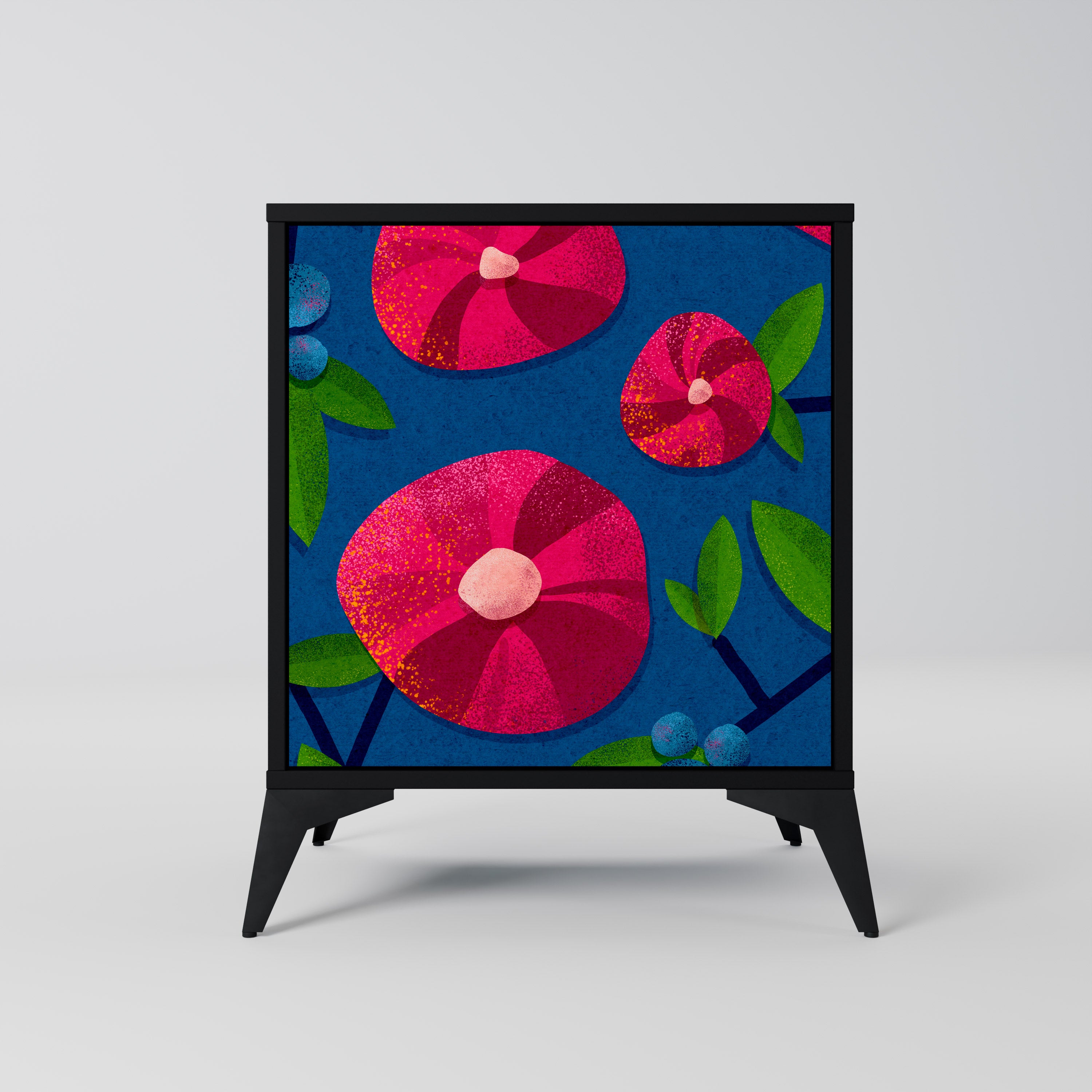 Aparador de 1 puerta SPRING THOUGHTS en acabado negro