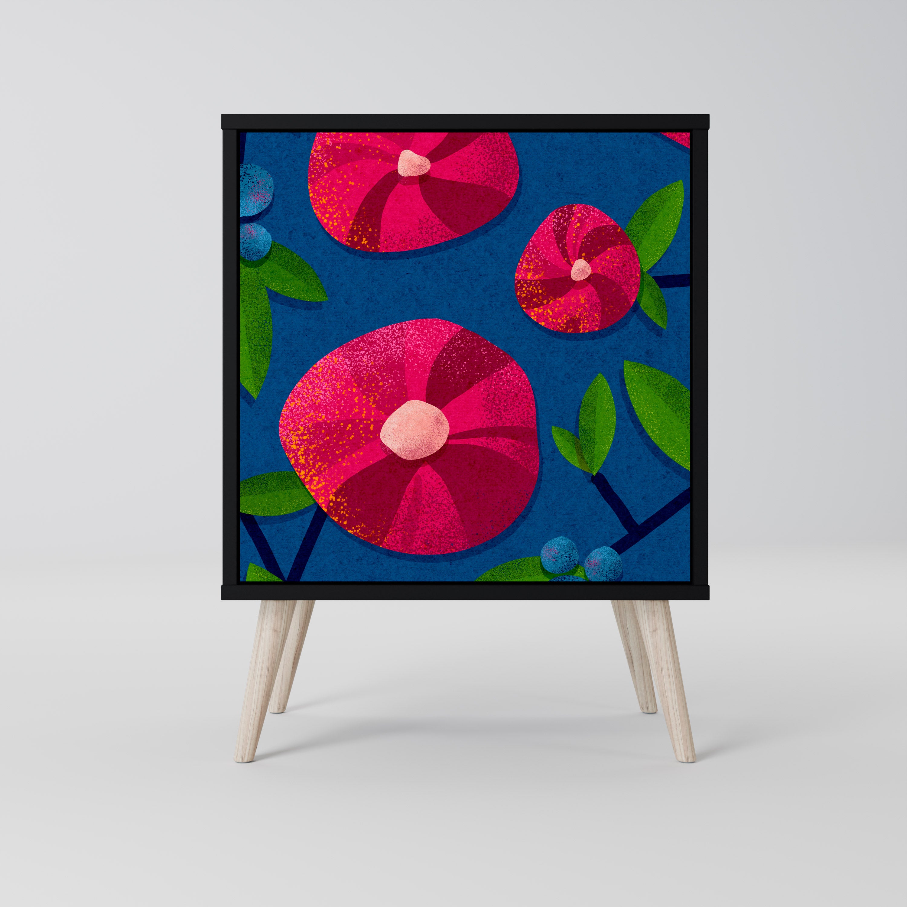 Aparador de 1 puerta SPRING THOUGHTS en acabado negro