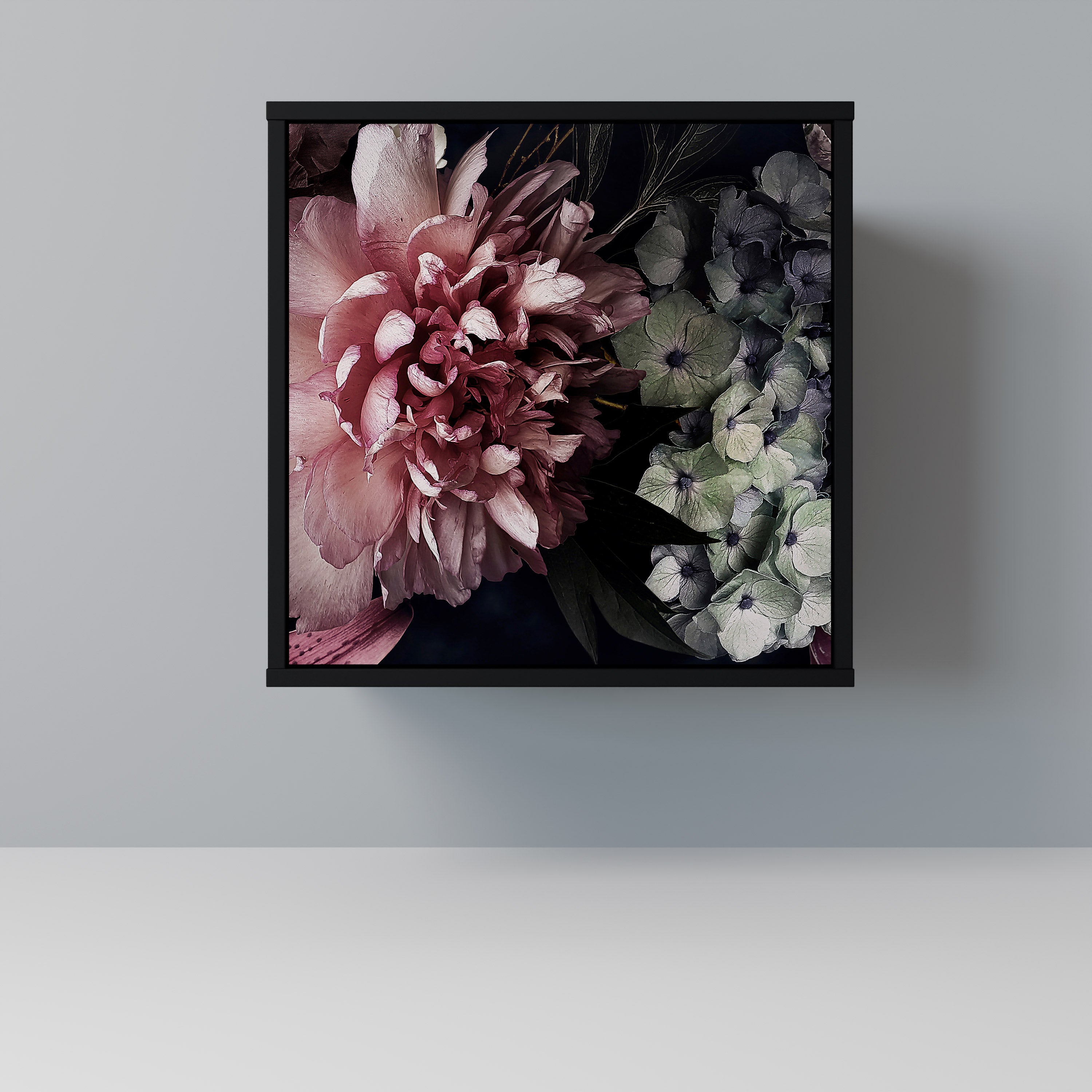 Aparador PURE BLOSSOM de 1 puerta en acabado negro