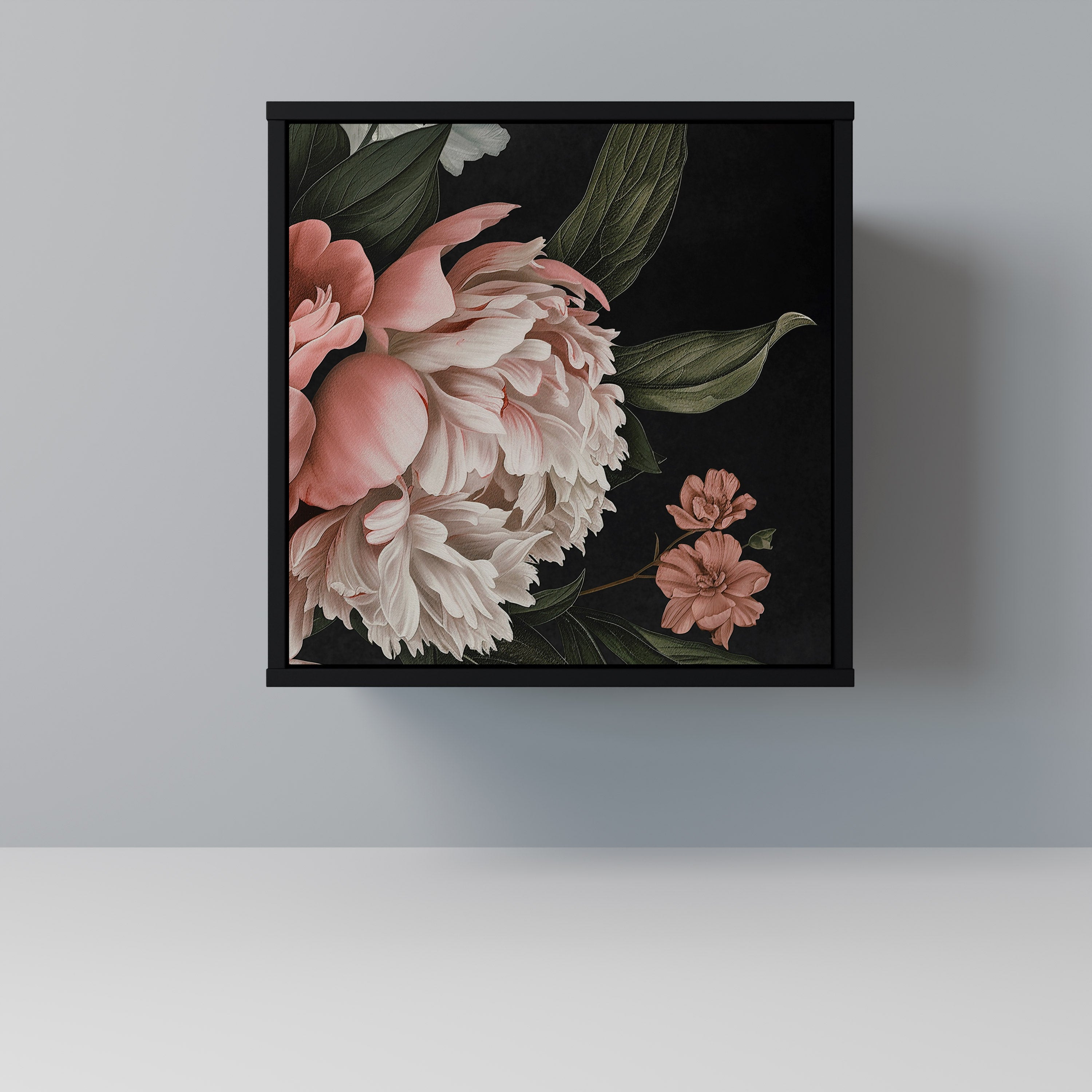 Aparador LUSH ELEGANCE de 1 puerta en acabado negro