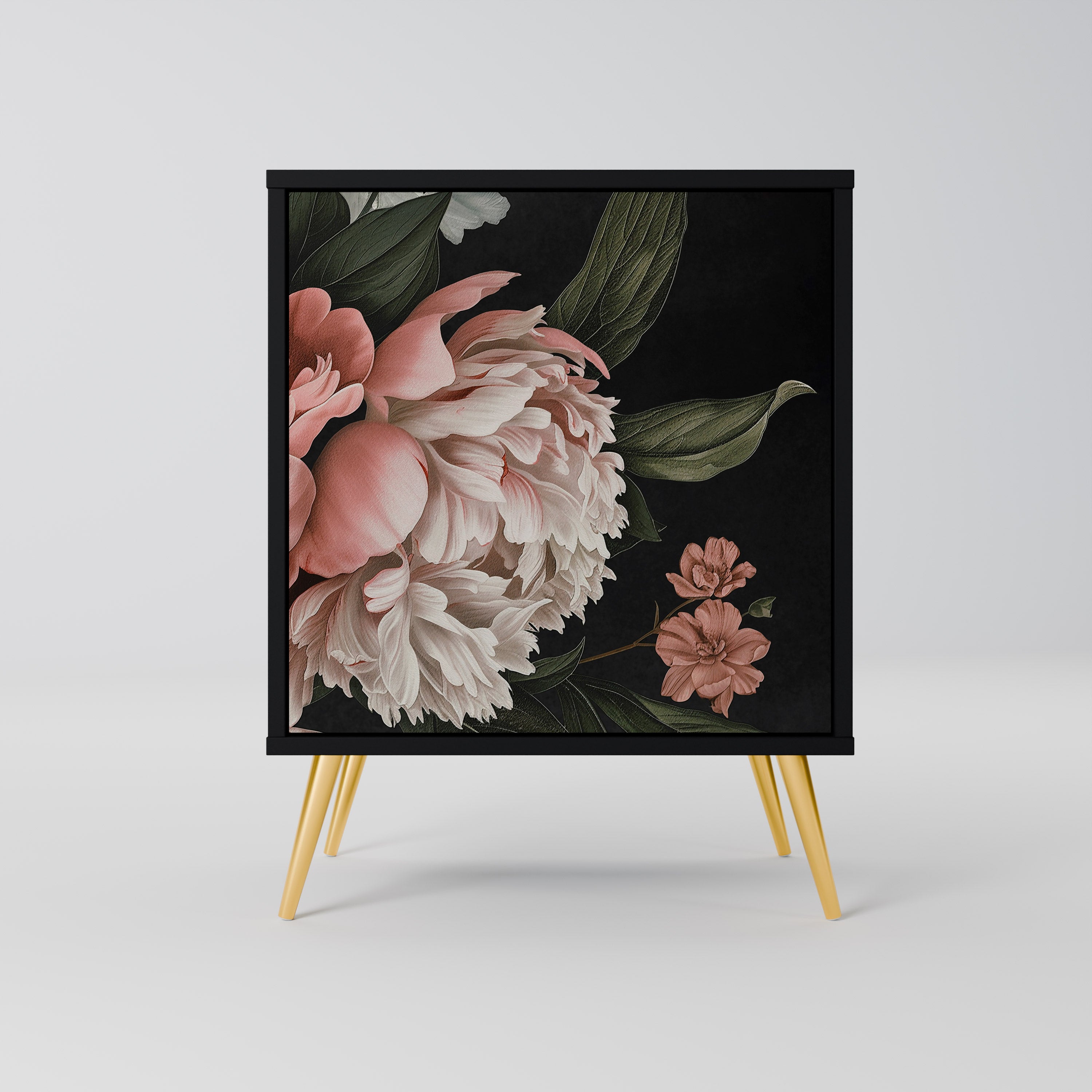 Aparador LUSH ELEGANCE de 1 puerta en acabado negro