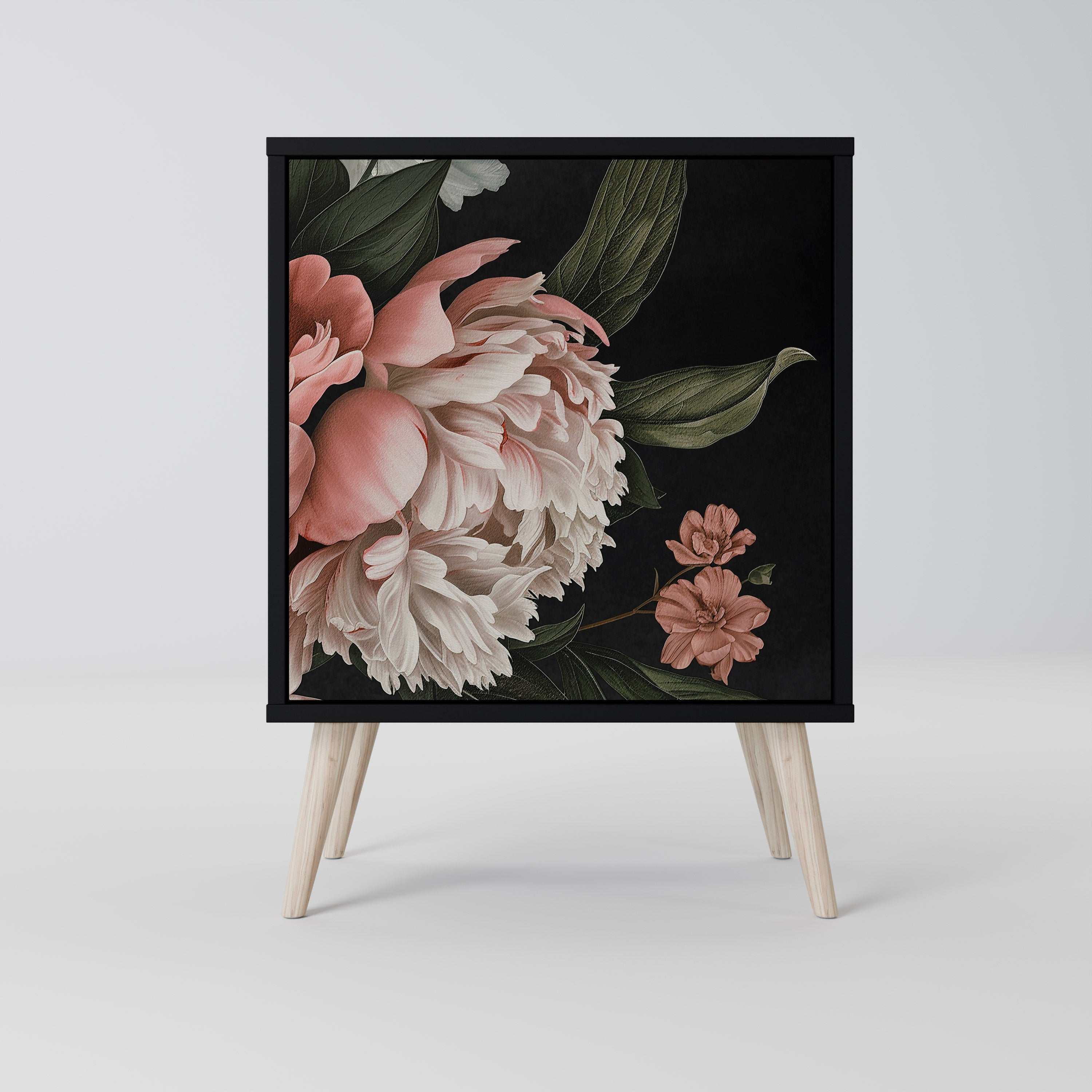 Aparador LUSH ELEGANCE de 1 puerta en acabado negro