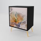 SOFTEN POPPY 1-Door Sideboard in Black Finish