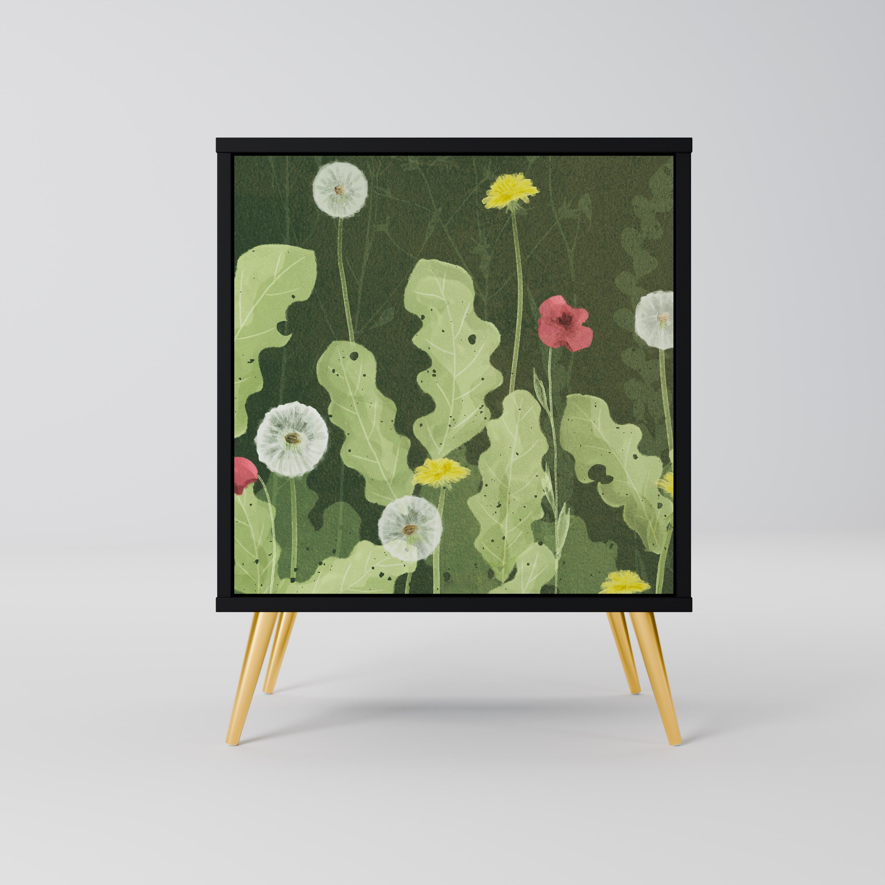 Aparador DANDELION AMUSE de 1 puerta en acabado negro