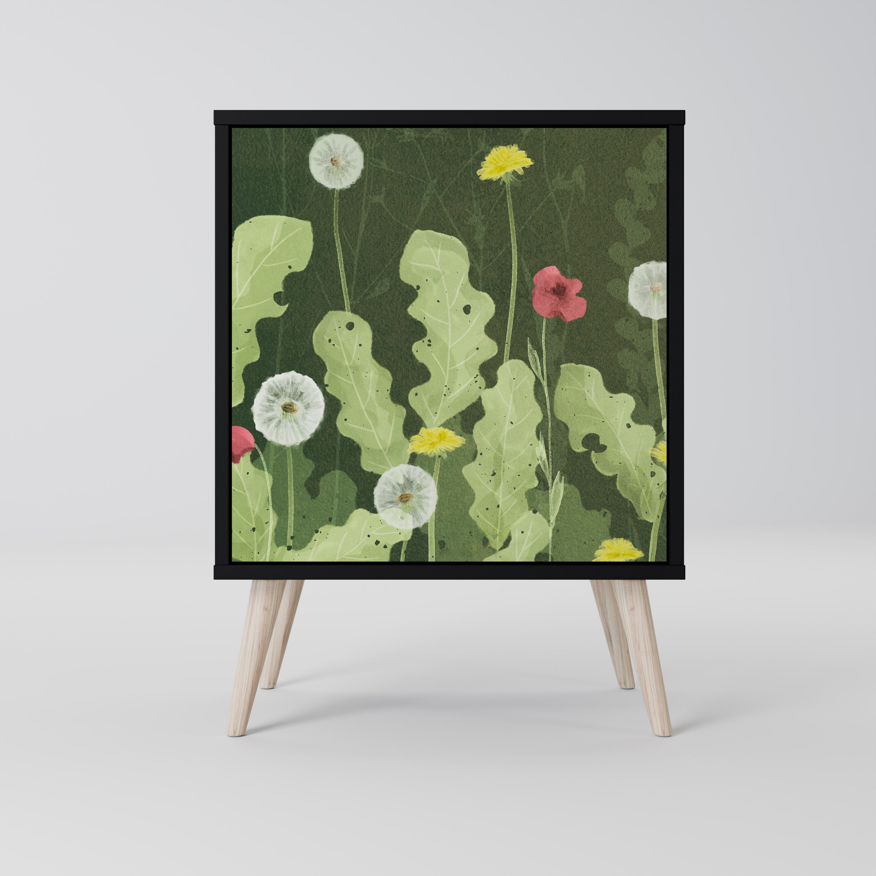 Aparador DANDELION AMUSE de 1 puerta en acabado negro