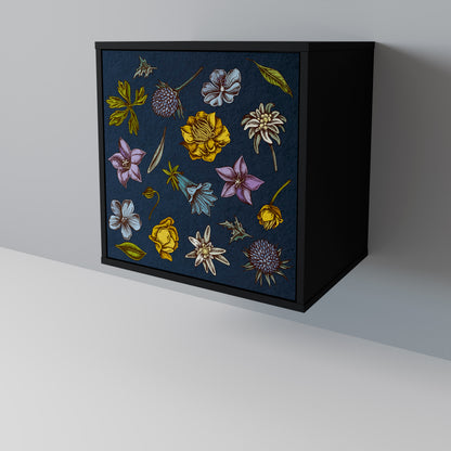 FLOWERS ON NAVY BLUE Aparador de 1 Puerta