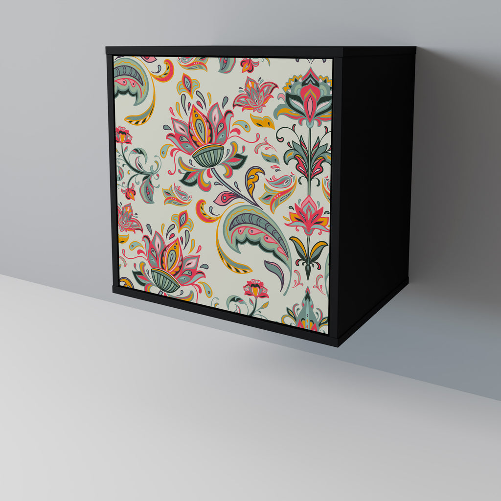 Aparador de una puerta ORGANIC FOLKLORE en acabado negro