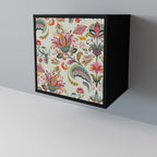 ORGANIC FOLKLORE Aparador de 1 Puerta en Acabado Negro