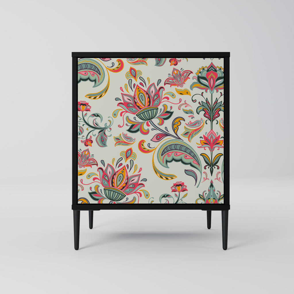 Aparador de una puerta ORGANIC FOLKLORE en acabado negro