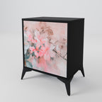 CHERRY BLOSSOM 1-Door Sideboard in Black Finish