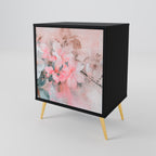 CHERRY BLOSSOM 1-Door Sideboard in Black Finish
