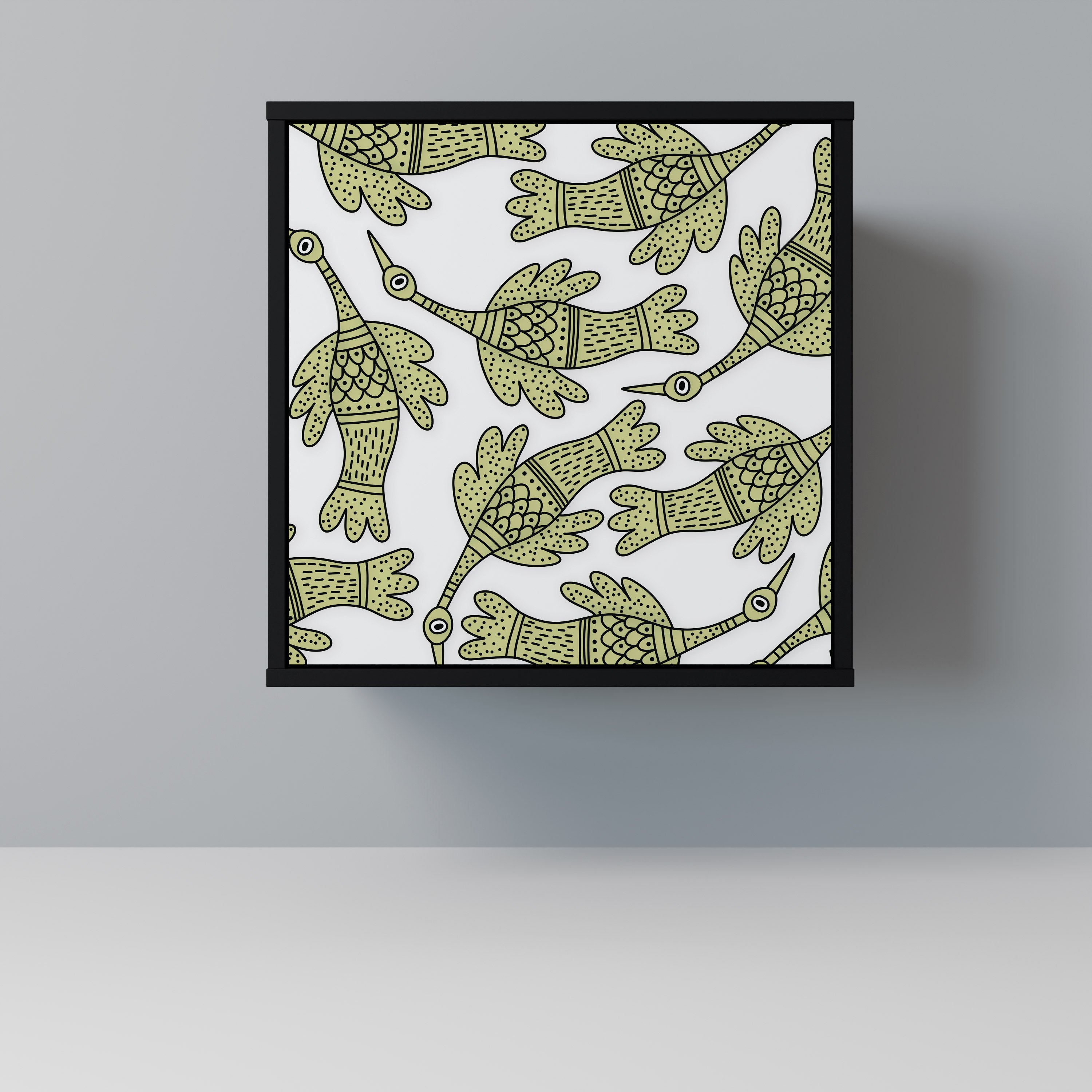 Aparador SEEDLING SONGBIRD de 1 puerta en acabado negro