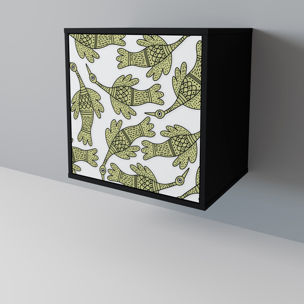 Aparador SEEDLING SONGBIRD de 1 puerta en acabado negro