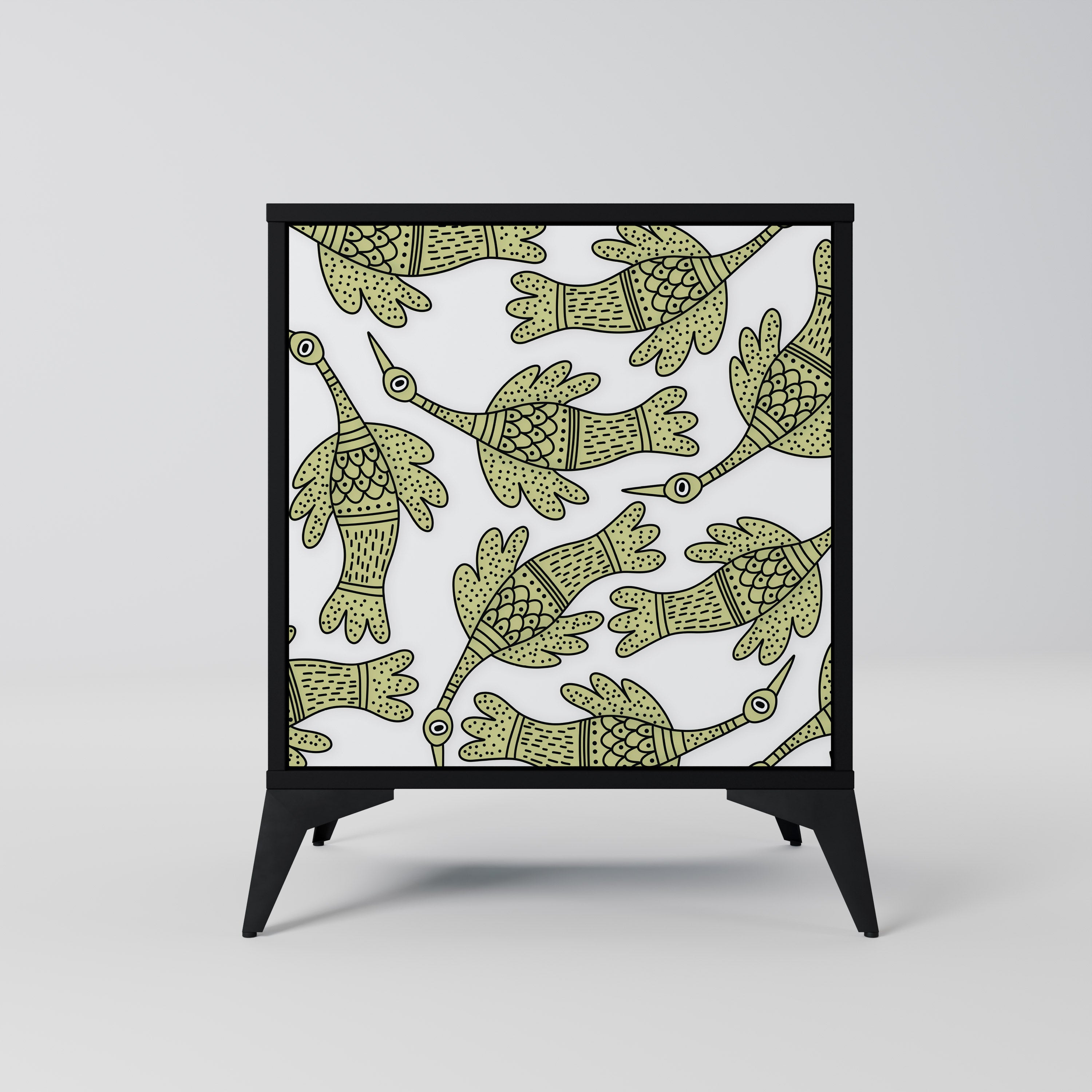 Aparador SEEDLING SONGBIRD de 1 puerta en acabado negro