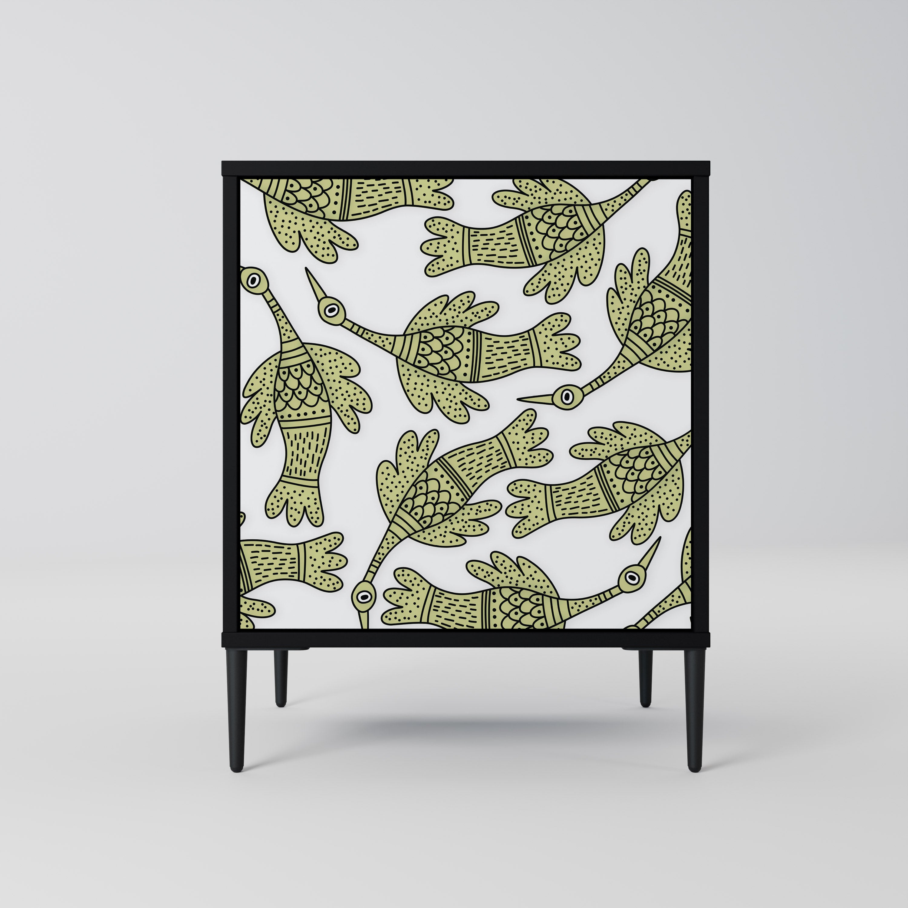 Aparador SEEDLING SONGBIRD de 1 puerta en acabado negro